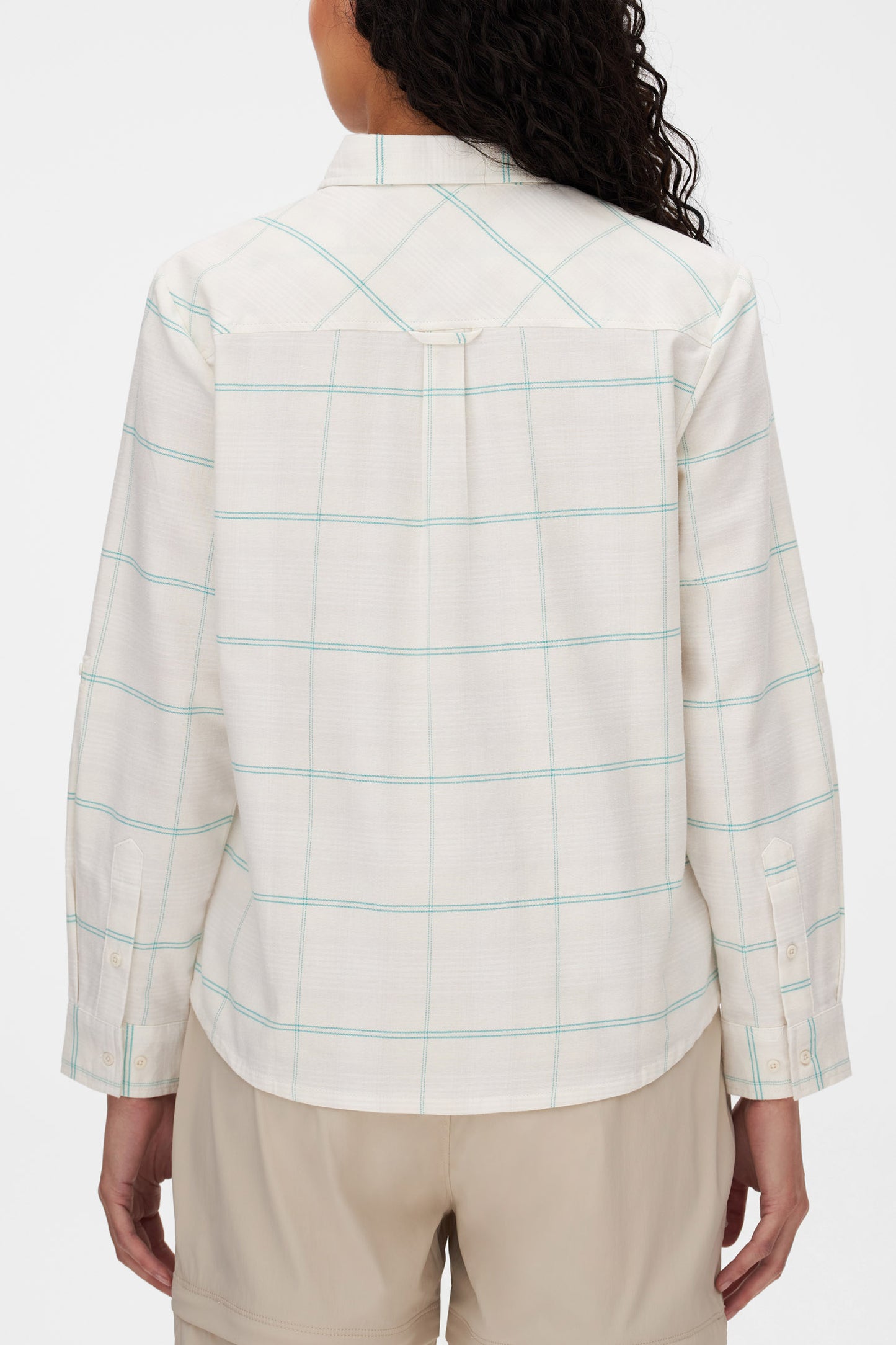 Chemise à carreaux en coton ultradoux - Femme && BLANC MULTI