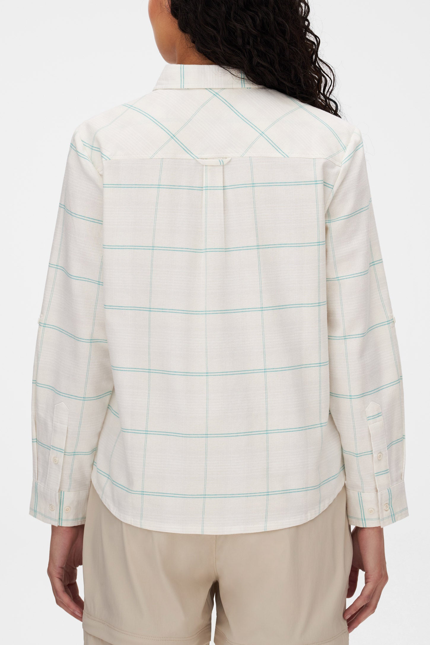 Chemise à carreaux en coton ultradoux - Femme && BLANC MULTI