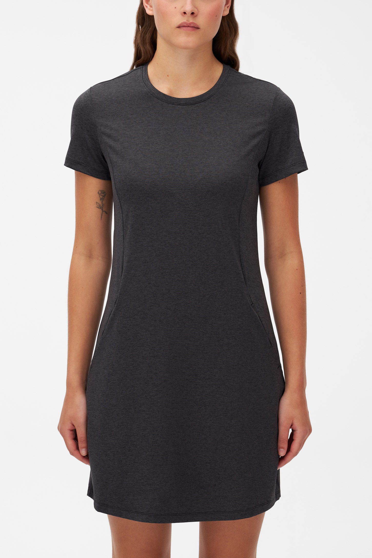 Robe t-shirt à séchage rapide - Femme && GRIS MIXTE