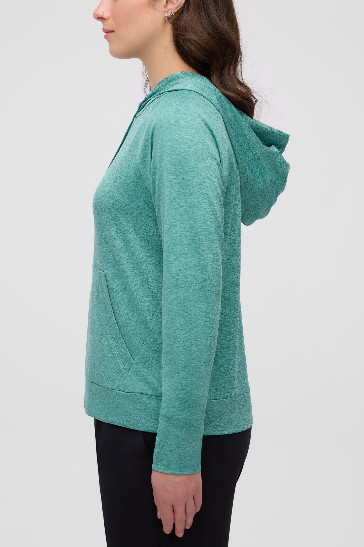 Chandail à capuchon à séchage rapide - Femme && VERT MIXTE
