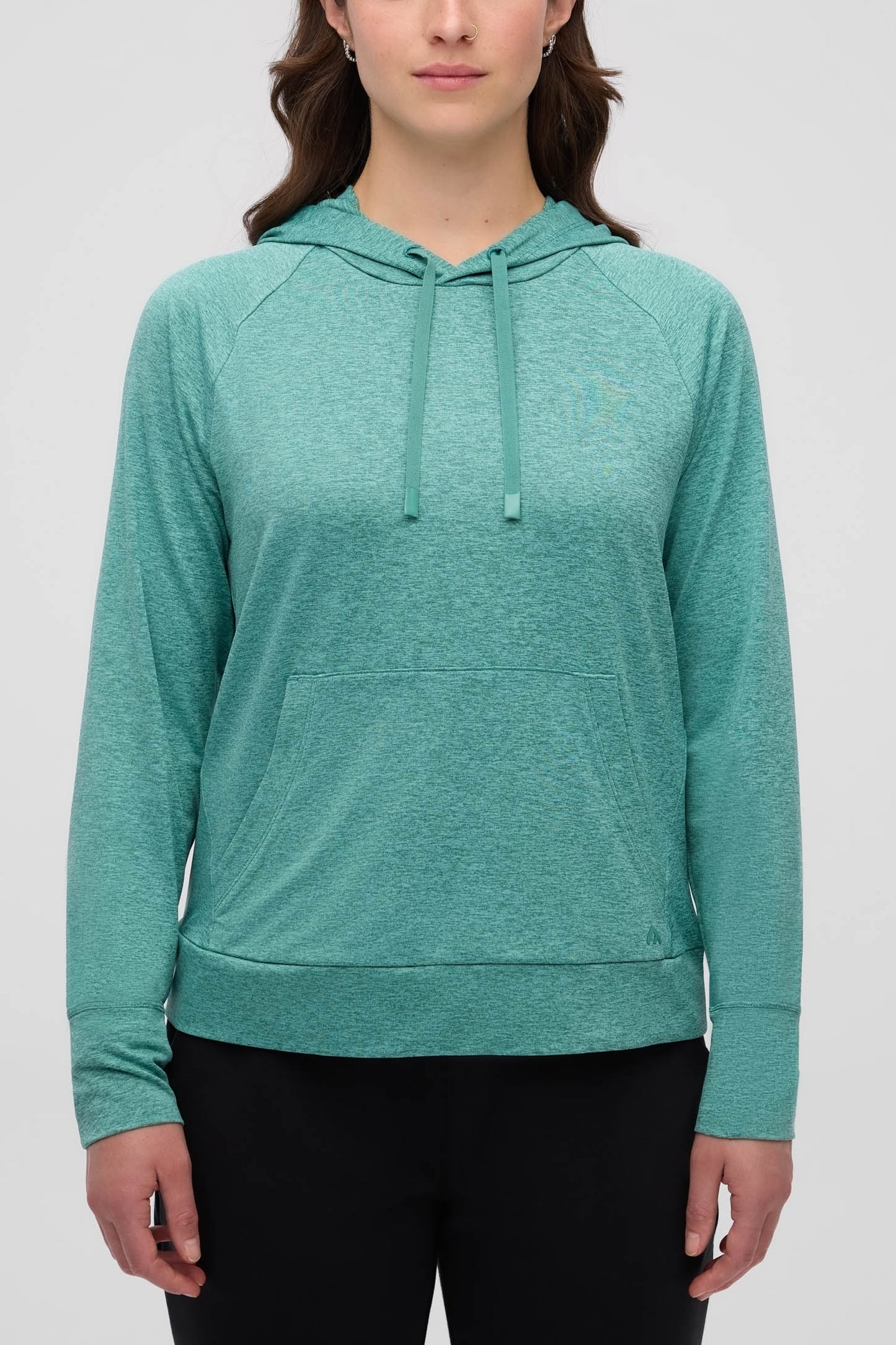 Chandail à capuchon à séchage rapide - Femme && VERT MIXTE