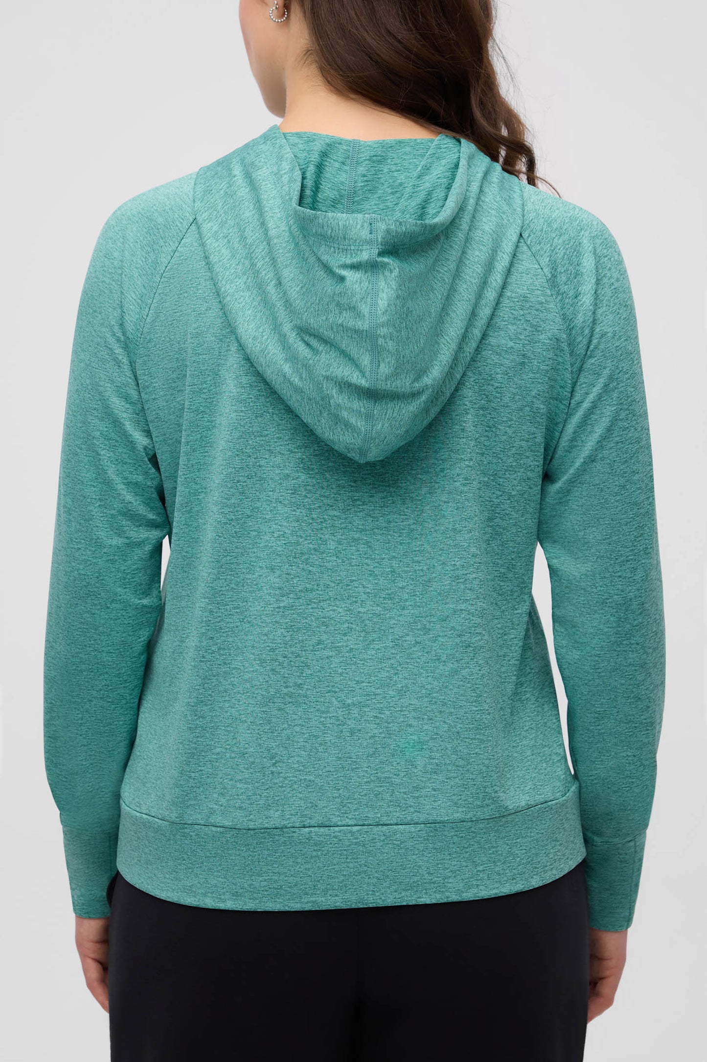 Chandail à capuchon à séchage rapide - Femme && VERT MIXTE
