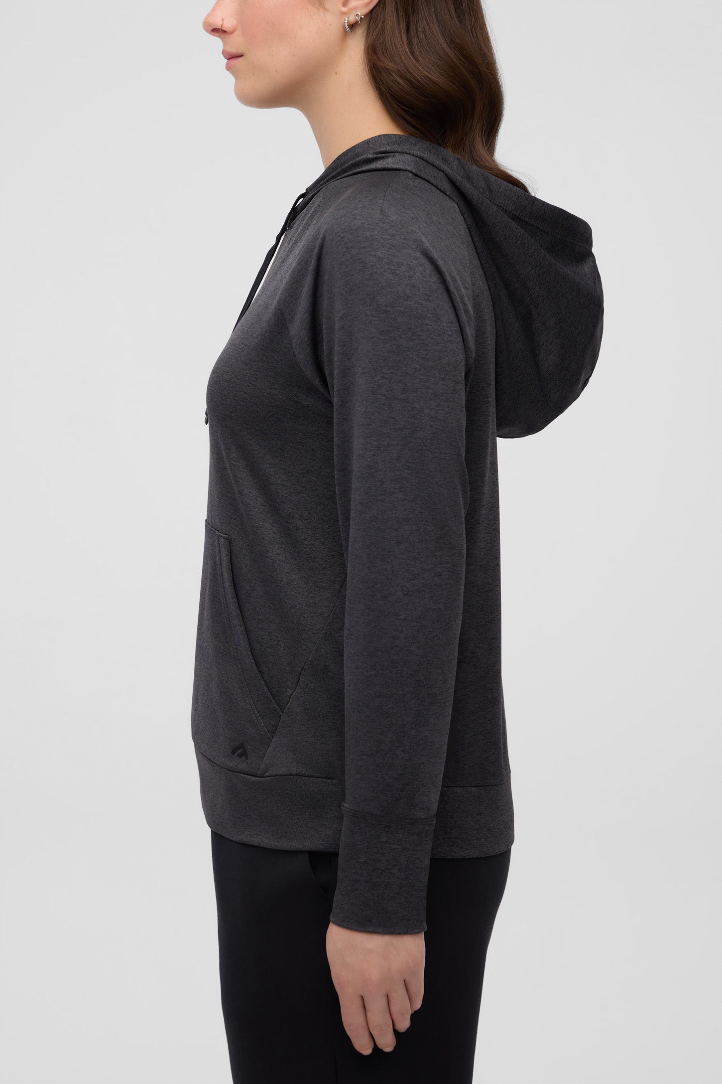 Chandail à capuchon à séchage rapide - Femme && GRIS MIXTE