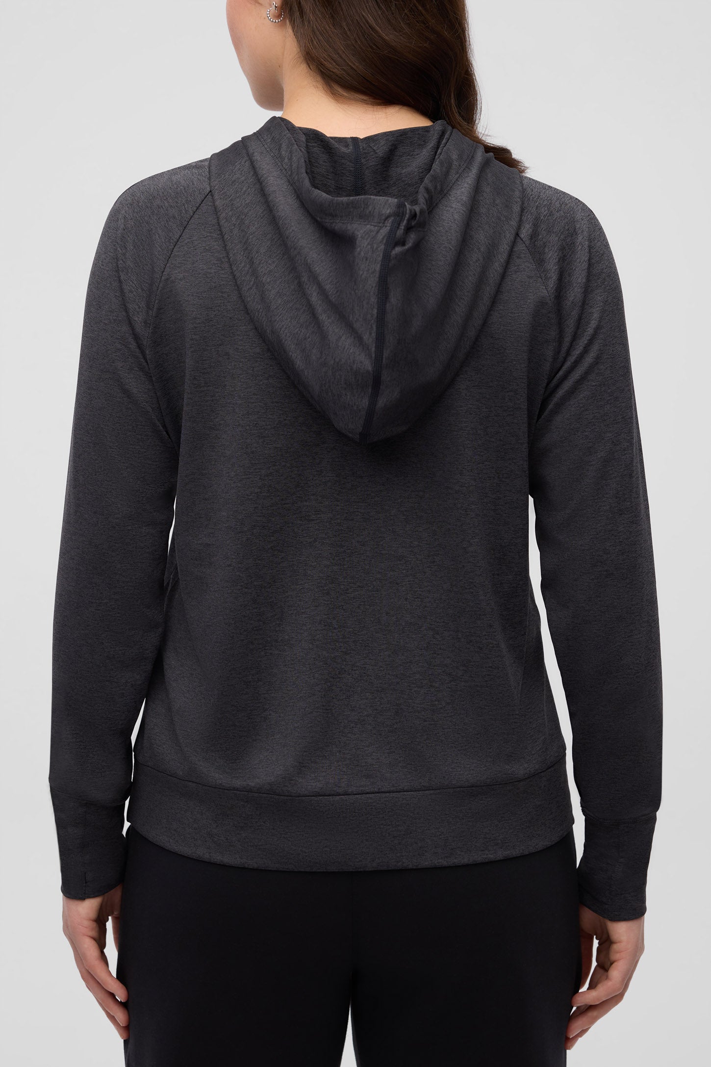 Chandail à capuchon à séchage rapide - Femme && GRIS MIXTE