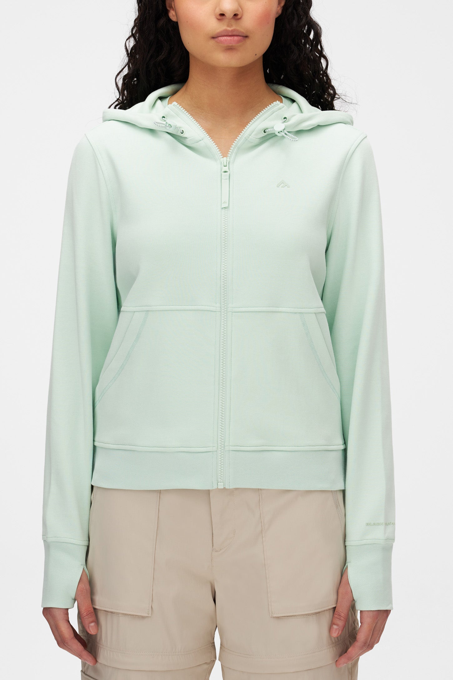 Veste sport à capuchon - Femme & VERT