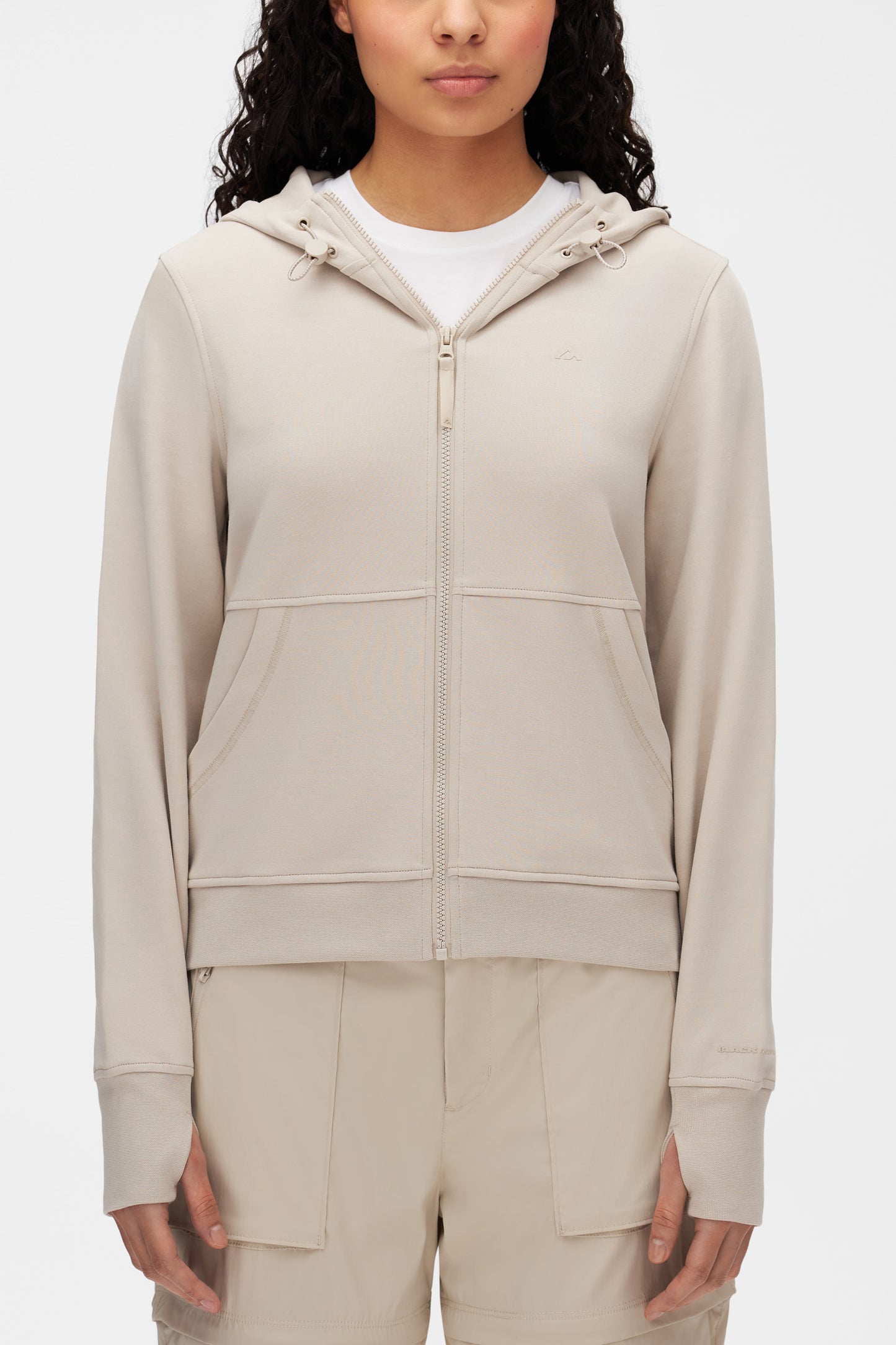 Veste sport à capuchon - Femme & GRIS