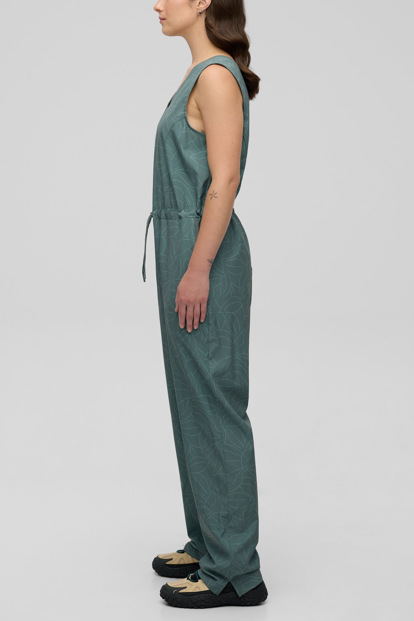 Combinaison extensible facile d'entretien - Femme && VERT/MULTI