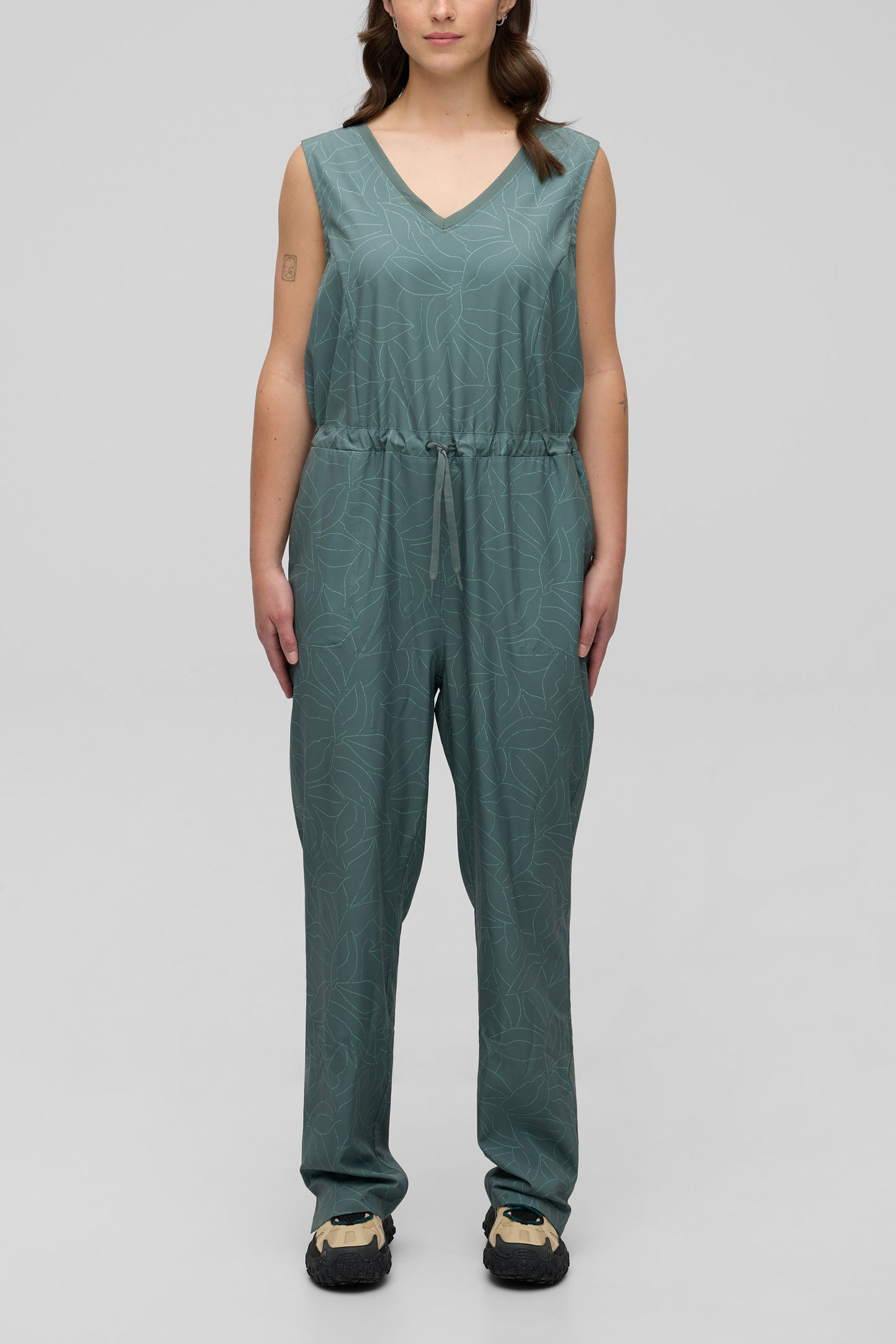 Combinaison extensible facile d'entretien - Femme && VERT/MULTI