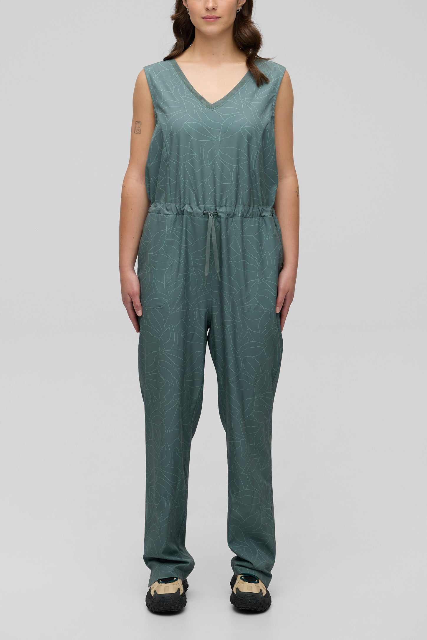 Combinaison extensible facile d'entretien - Femme && VERT/MULTI