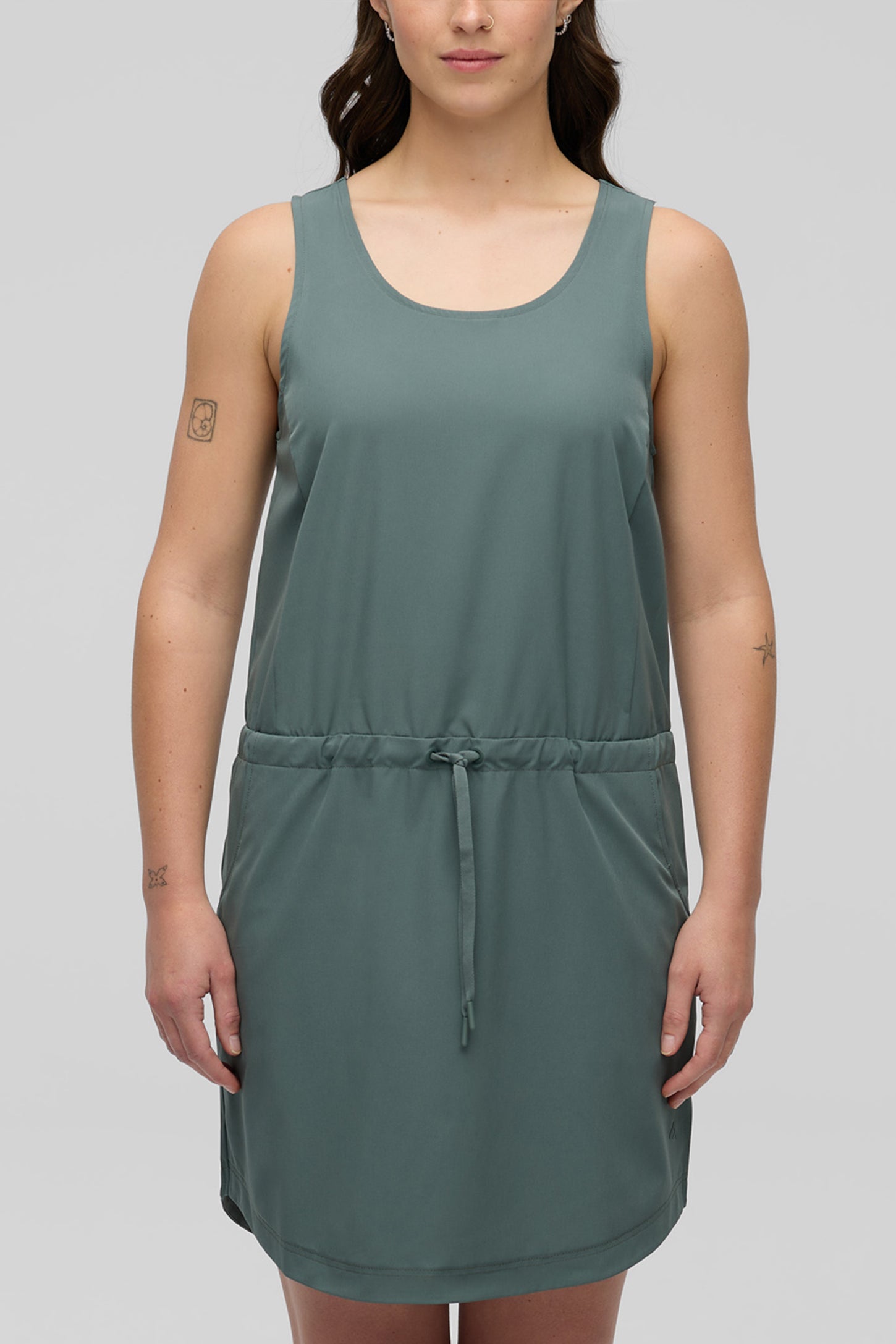 Robe extensible à séchage rapide - Femme && VERT