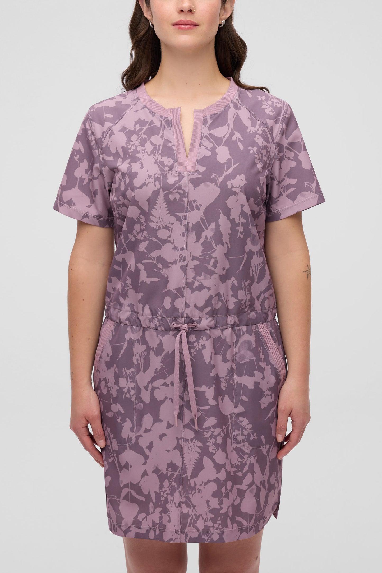 Robe extensible facile d'entretien - Femme && ROSE MULTI