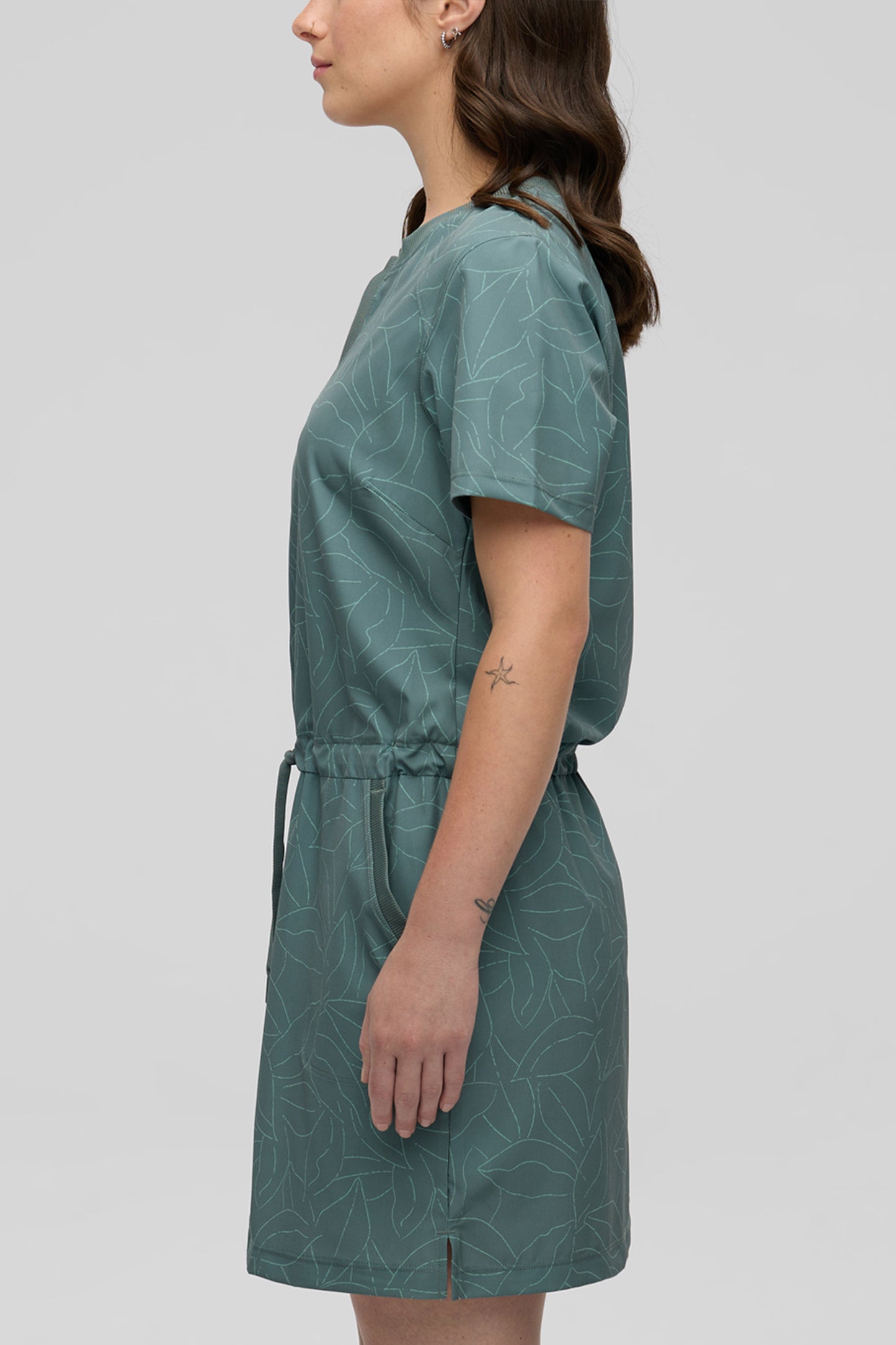 Robe extensible facile d'entretien - Femme && VERT/MULTI