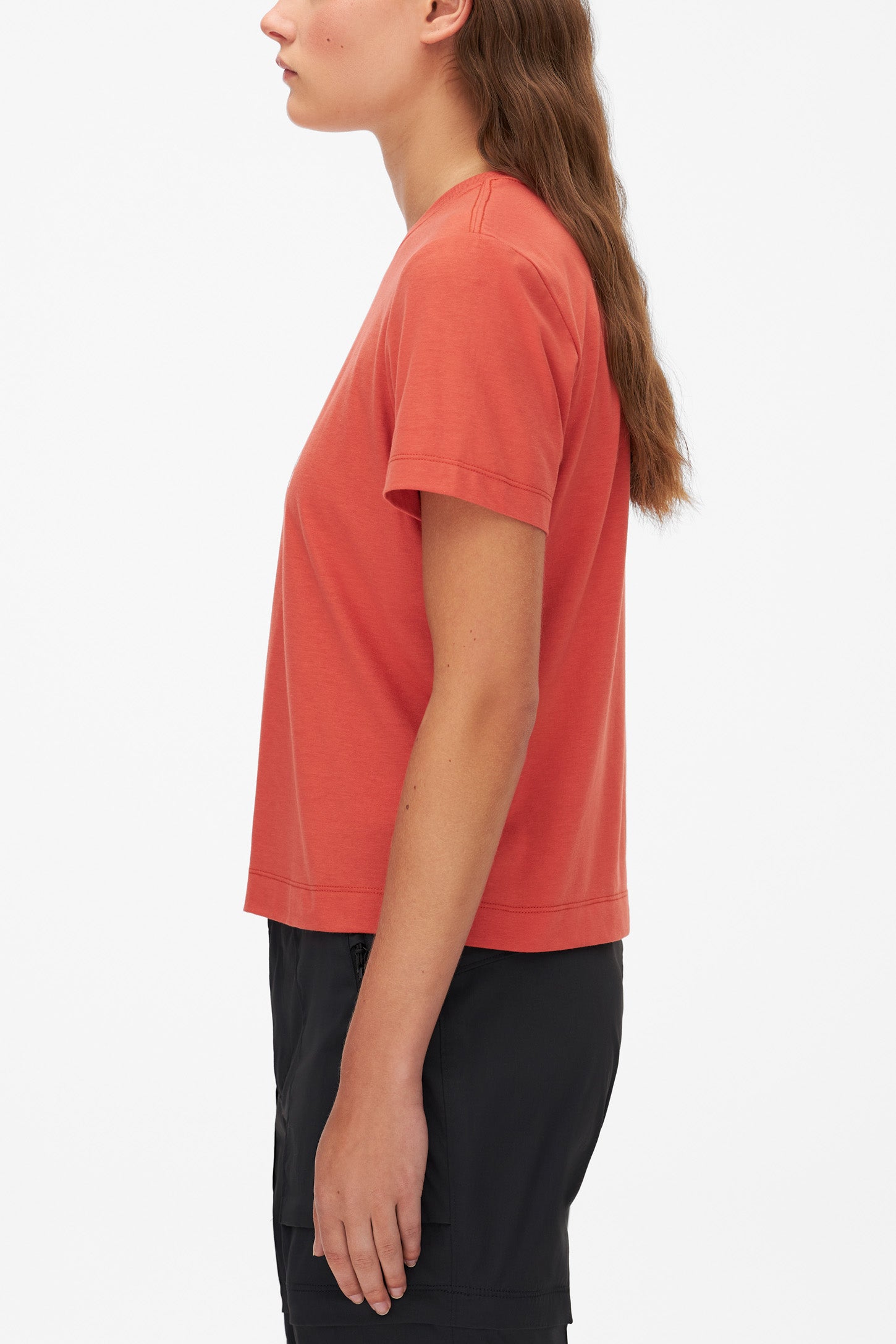 T-shirt court performant avec impression - Femme && ORANGE