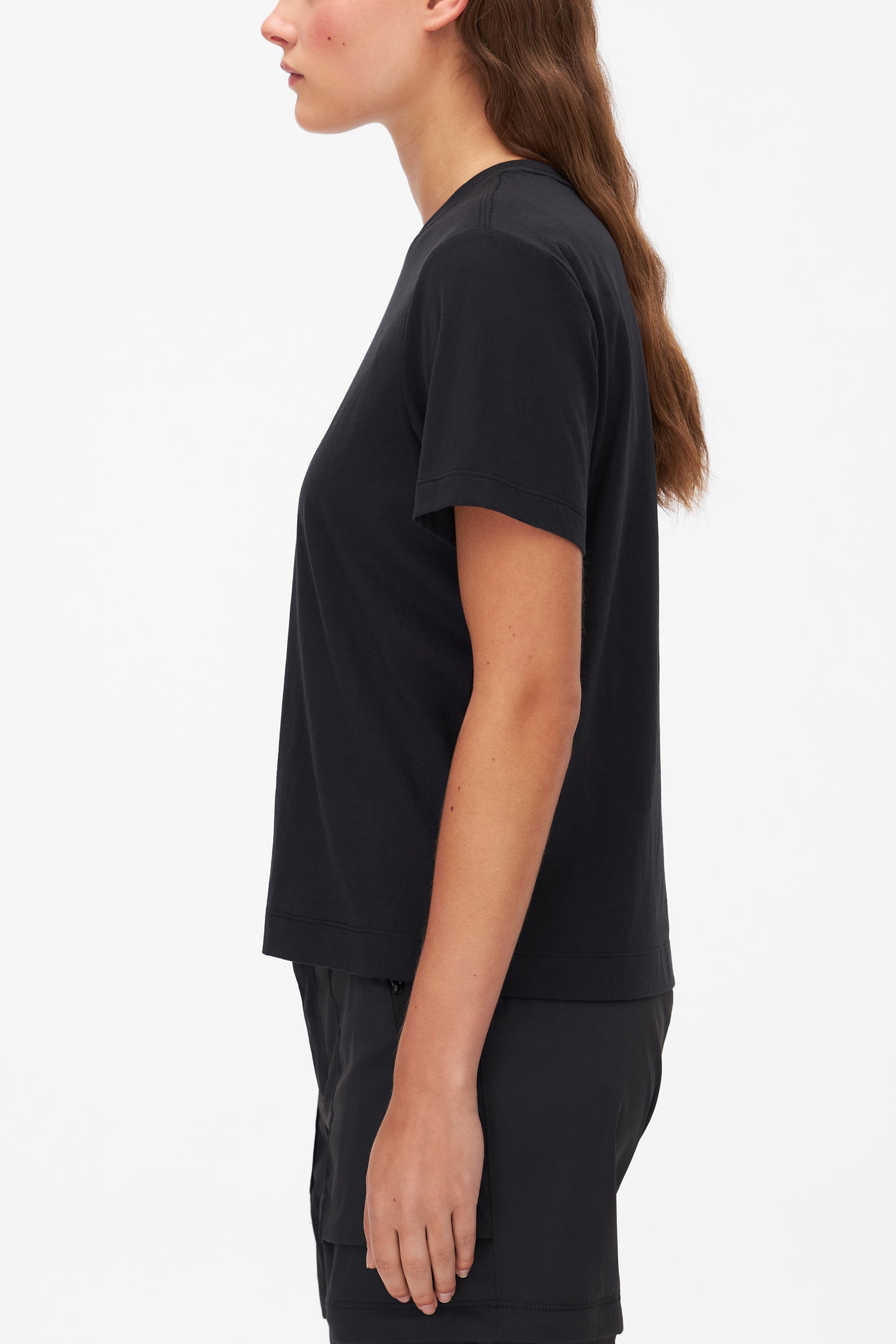 T-shirt court performant avec impression - Femme && GRIS FONCE