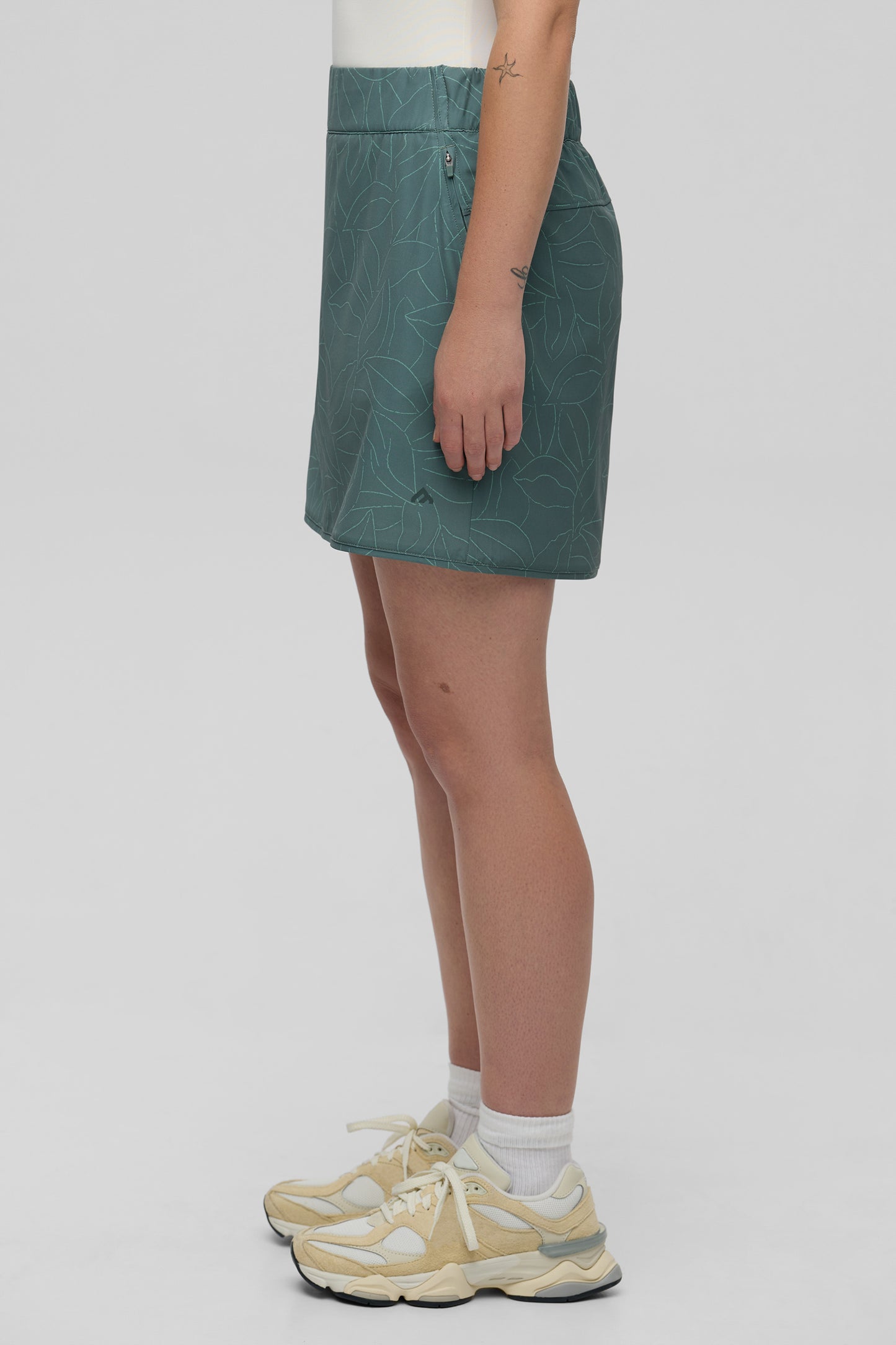 Jupe-short à séchage rapide - Femme && VERT/MULTI