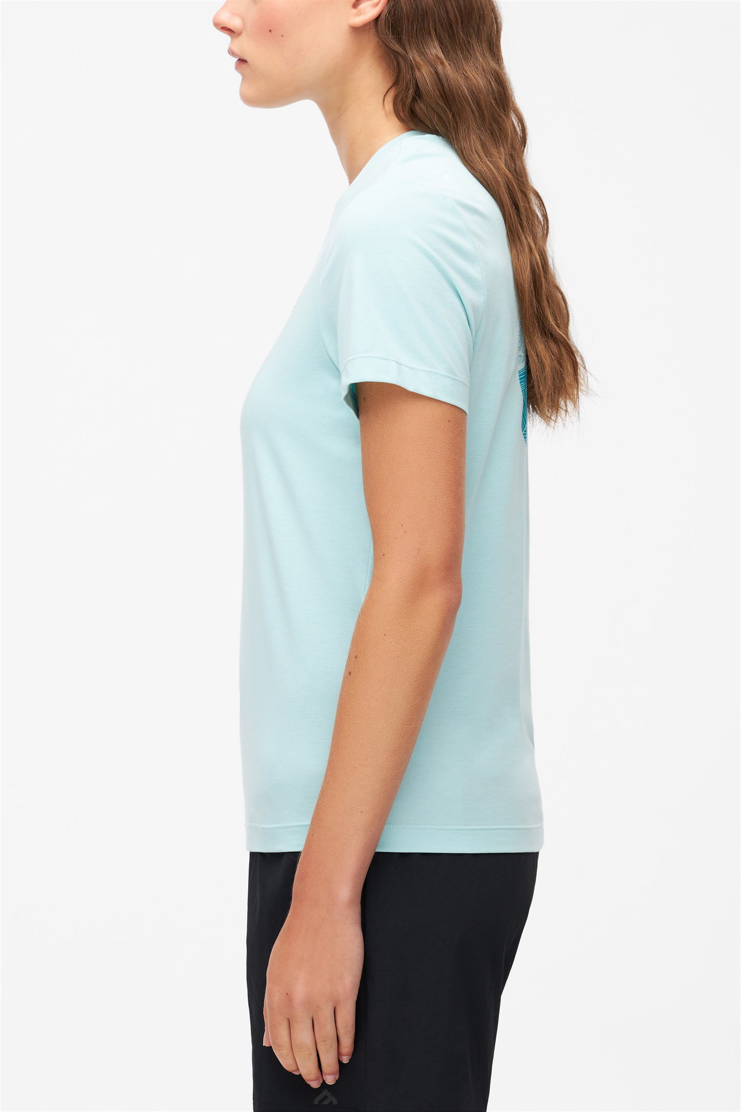 T-shirt respirant en bambou et coton - Femme && TURQUOISE