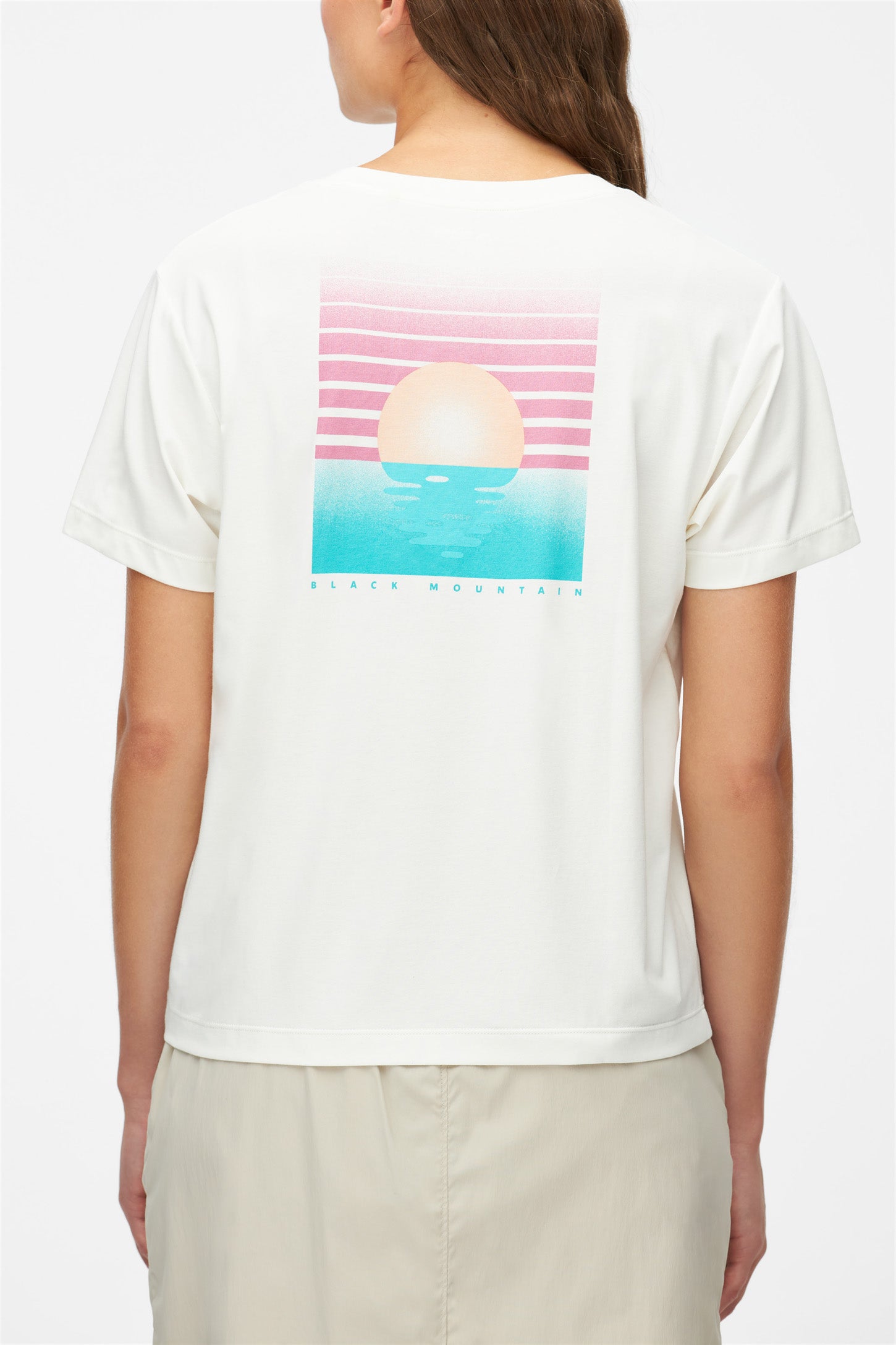 T-shirt boxy respirant en bambou et coton - Femme && BLANC