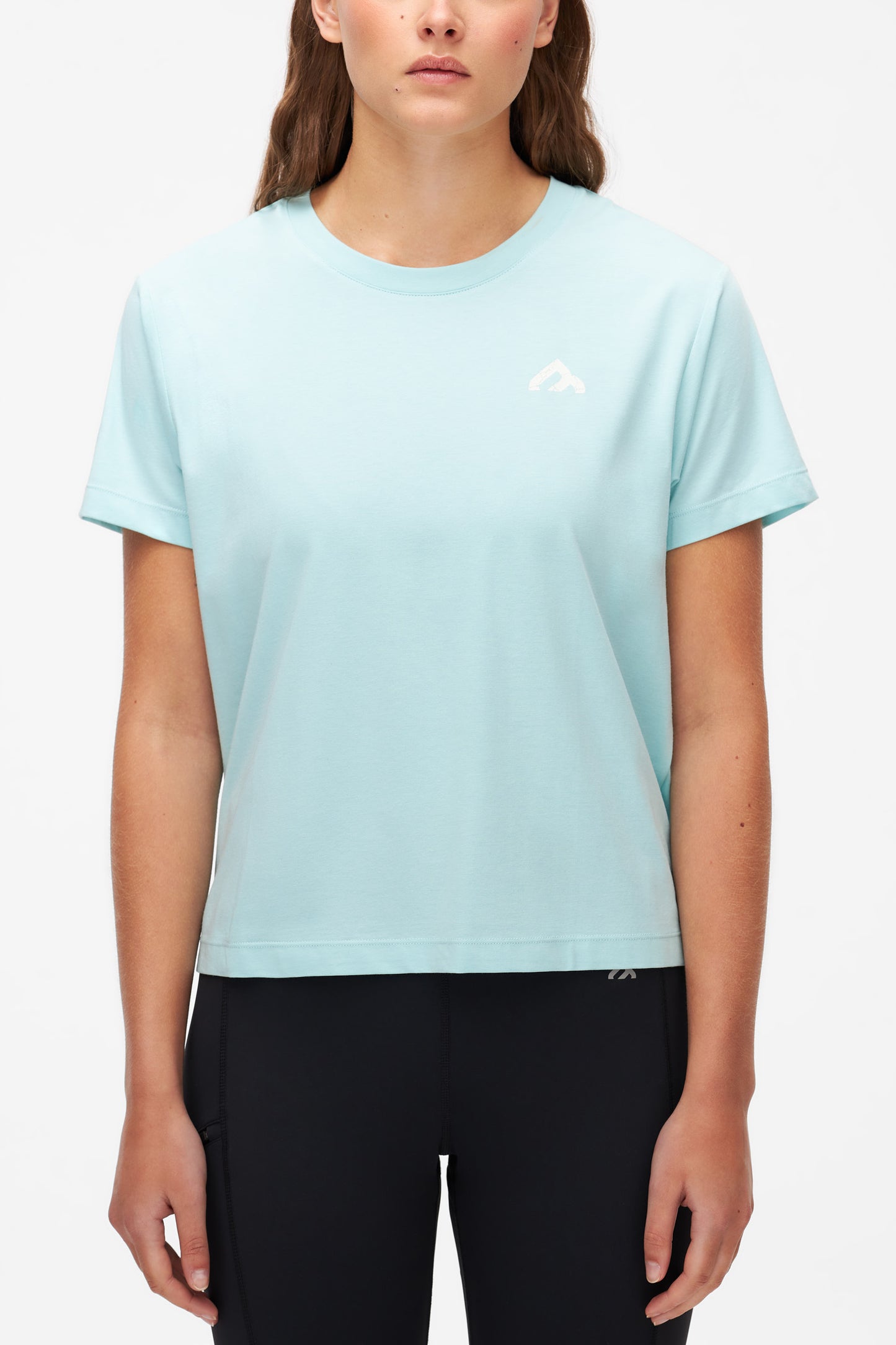 T-shirt boxy respirant en bambou et coton - Femme && TURQUOISE