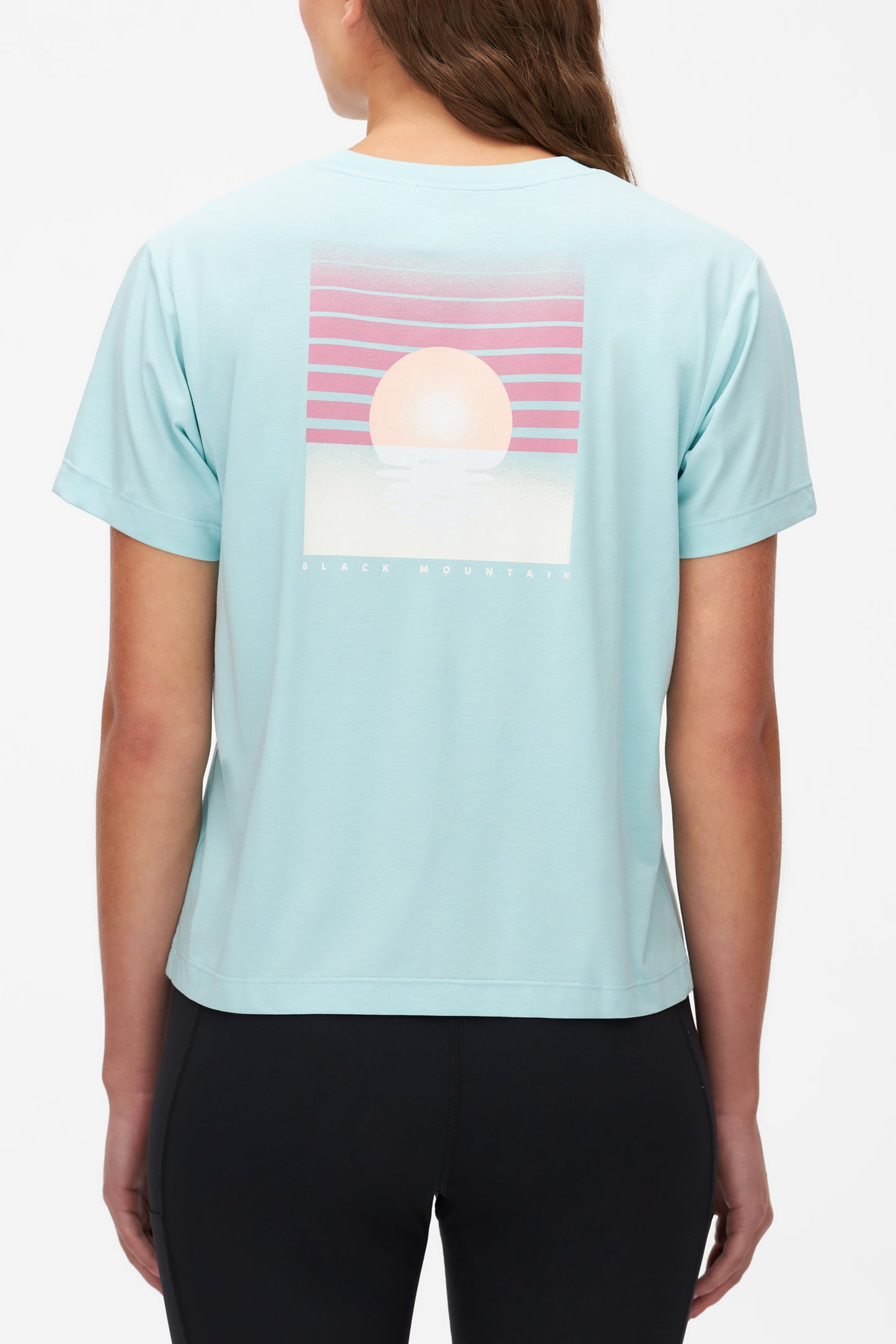T-shirt boxy respirant en bambou et coton - Femme && TURQUOISE
