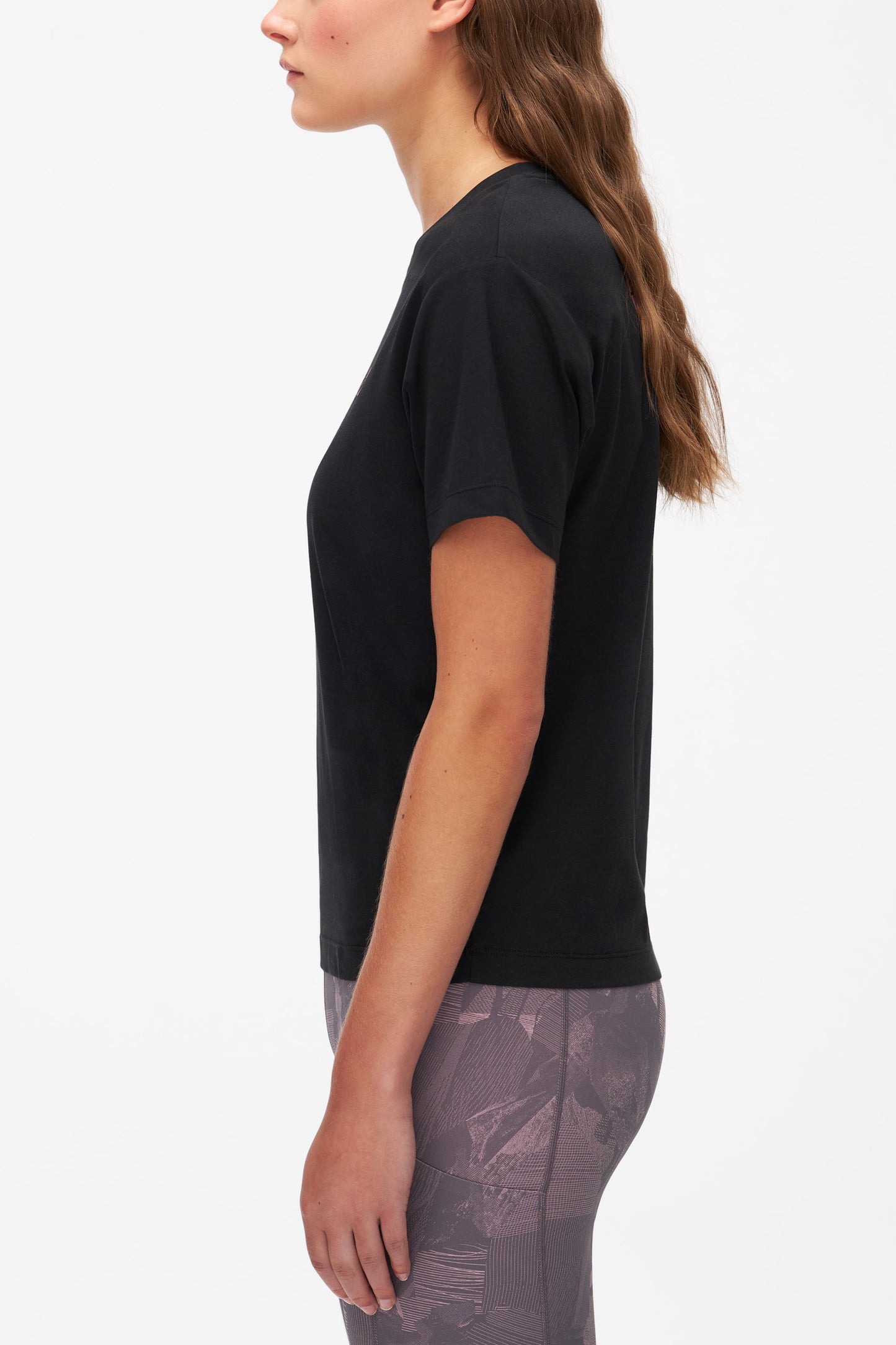 T-shirt boxy respirant en bambou et coton - Femme && GRIS FONCE
