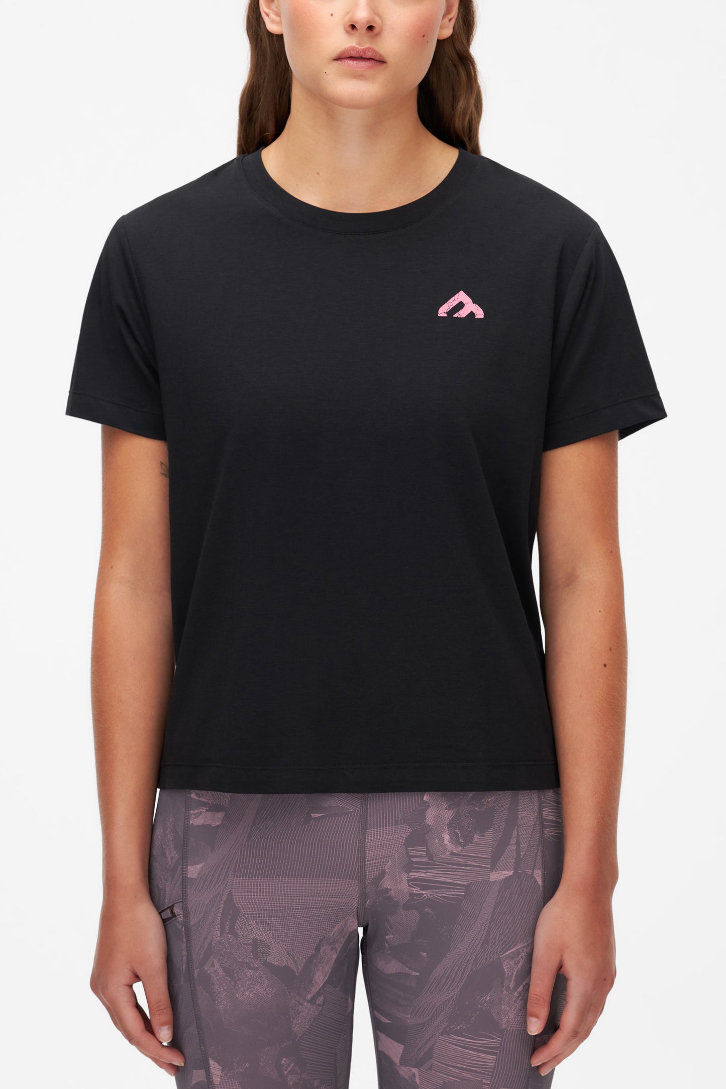 T-shirt boxy respirant en bambou et coton - Femme && GRIS FONCE