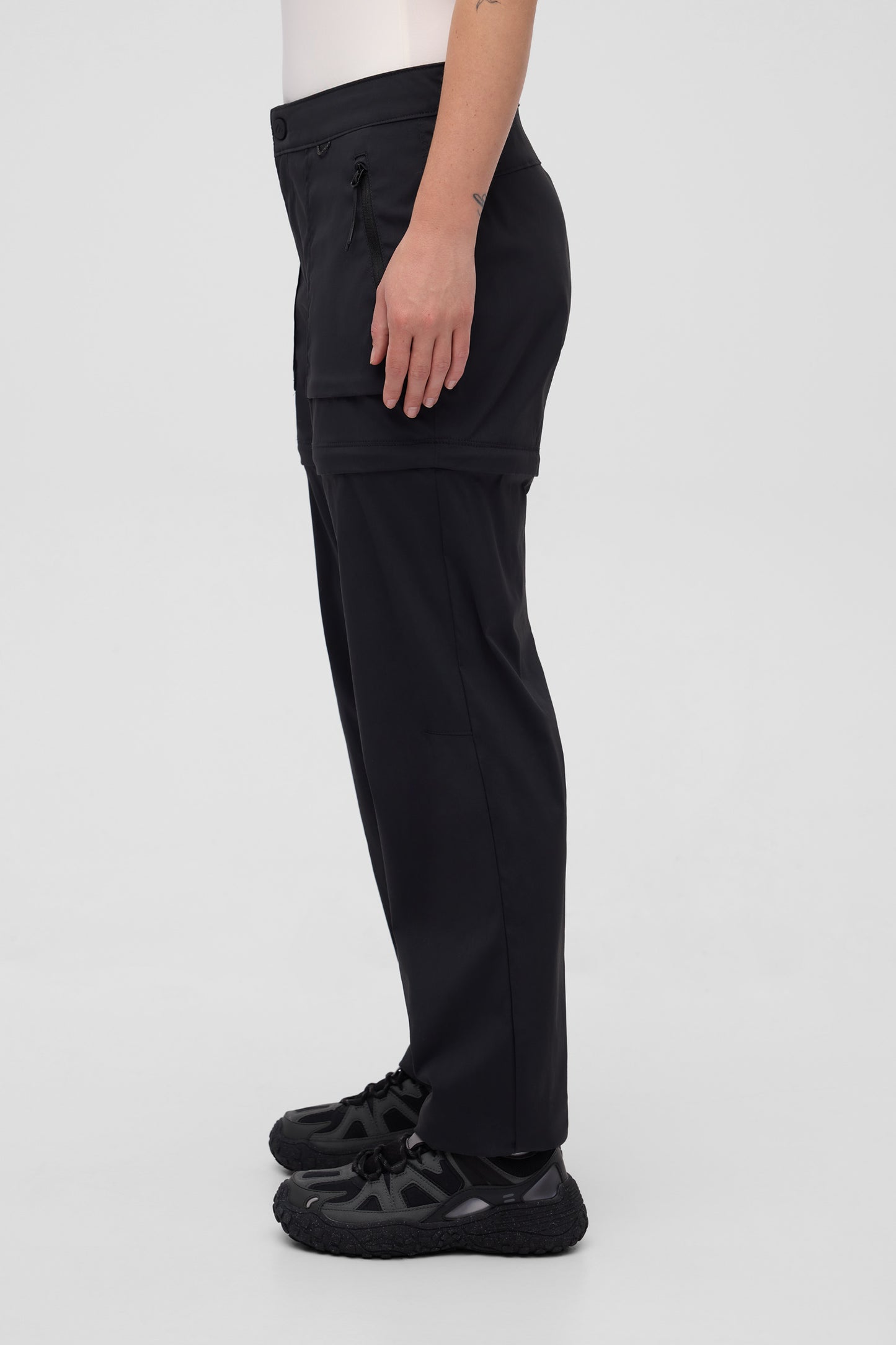 Pantalon convertible antifroissement - Femme && GRIS FONCE
