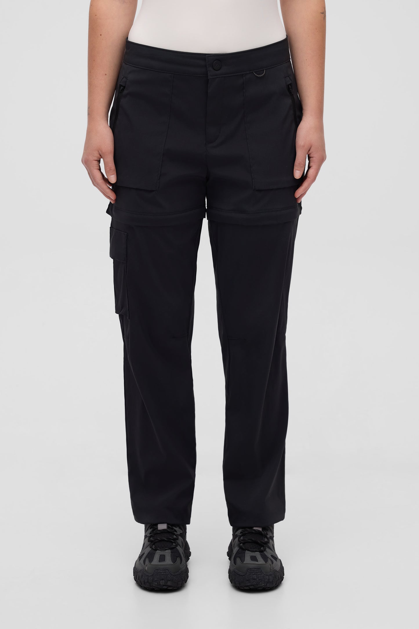 Pantalon convertible antifroissement - Femme && GRIS FONCE