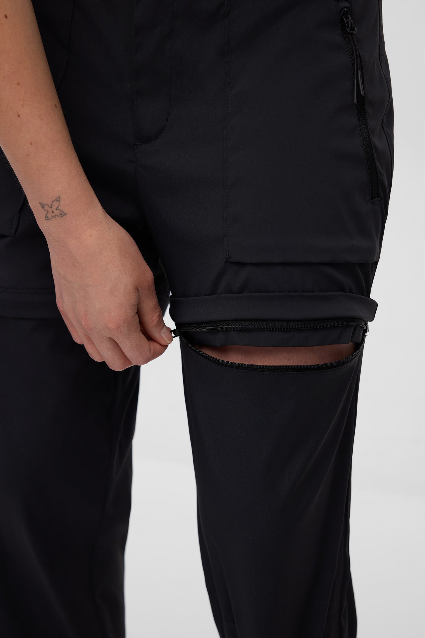 Pantalon convertible antifroissement - Femme && GRIS FONCE