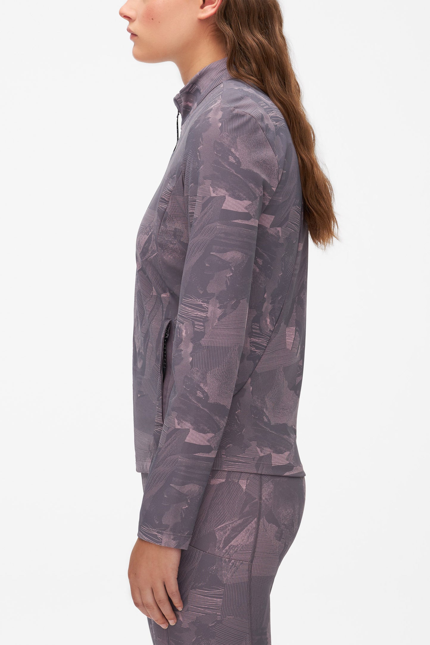 Veste ultraextensible à compression élévée - Femme && GRIS MULTI