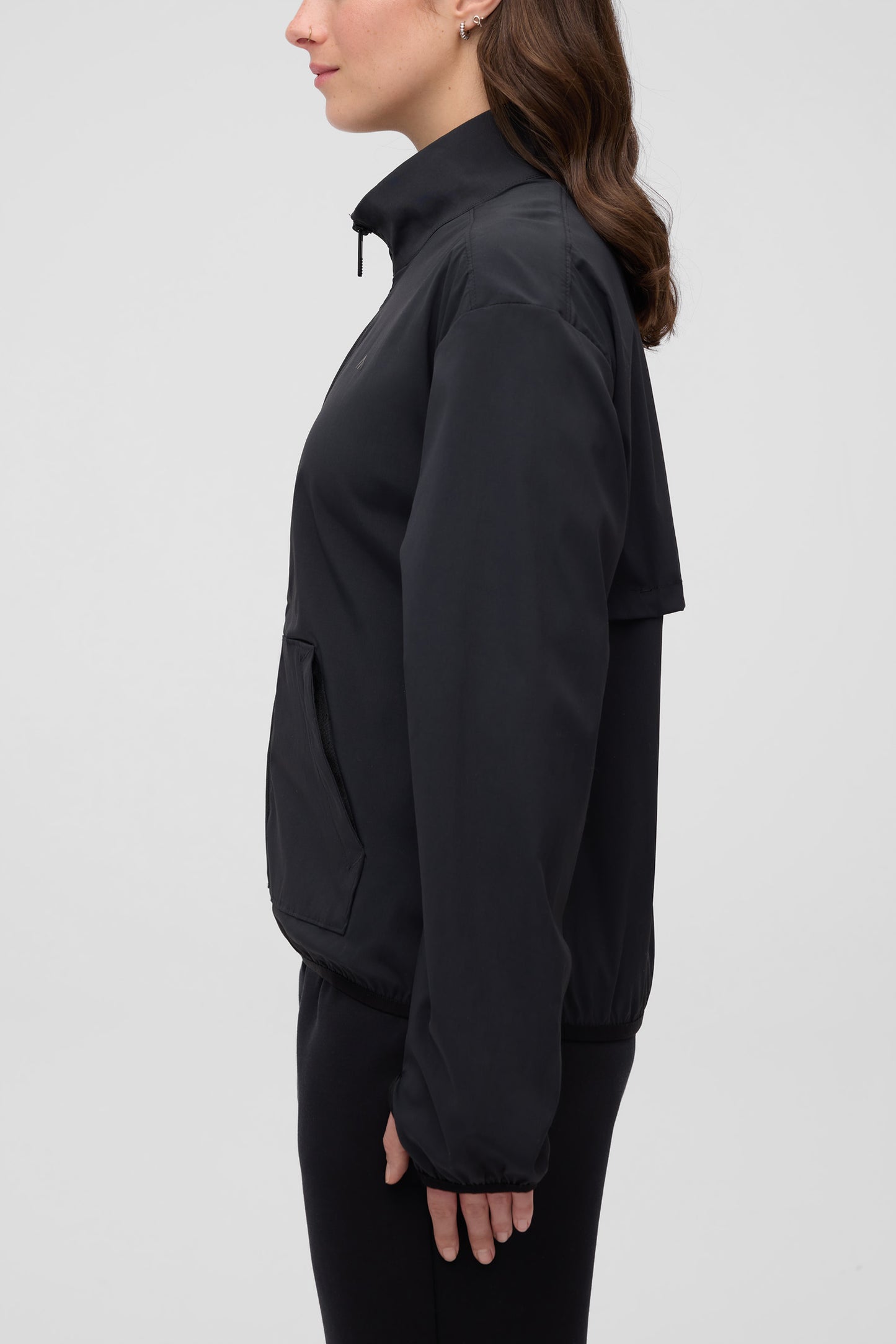 Veste coupe vent à séchage rapide - Femme && GRIS FONCE