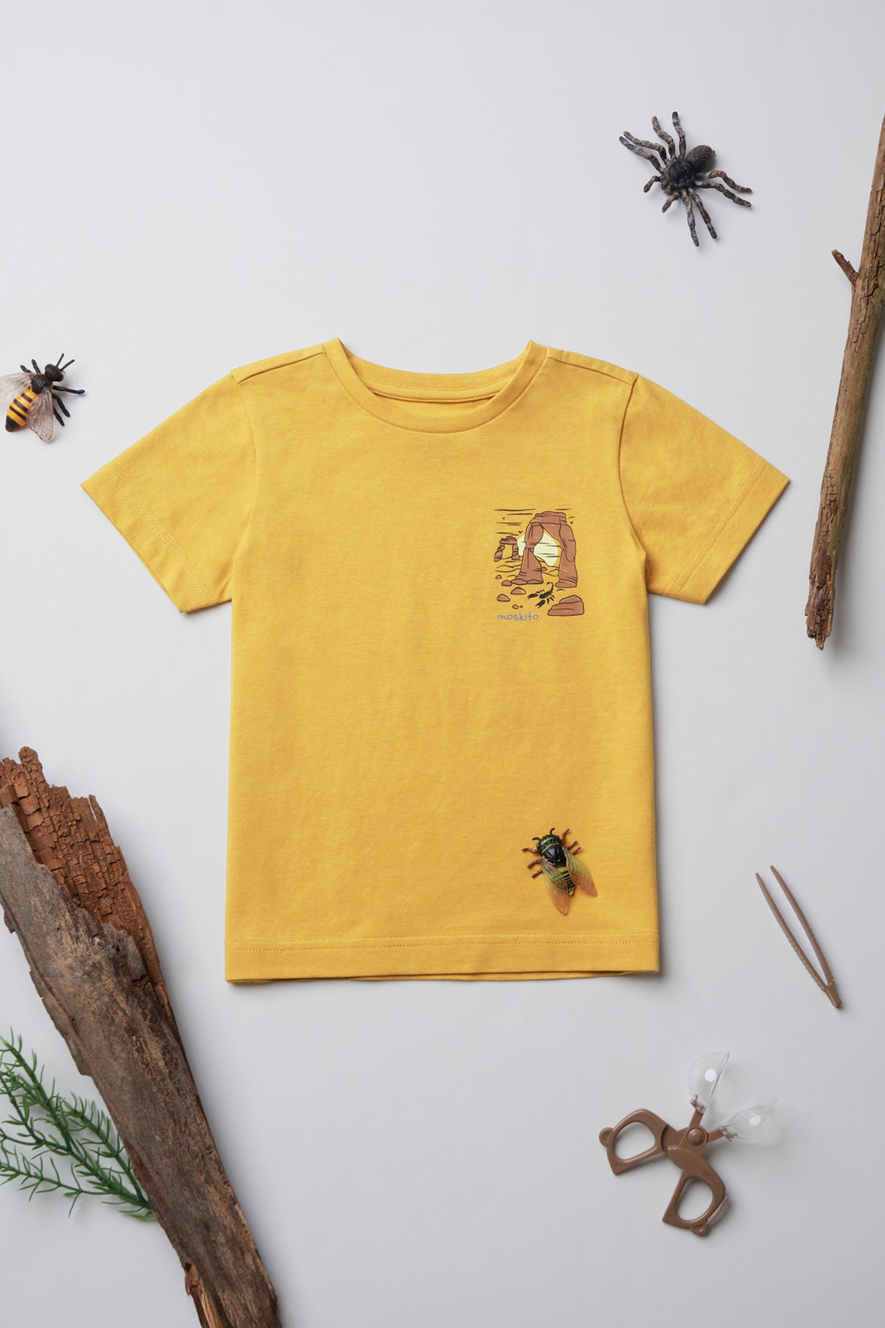 T-shirt respirant en coton - Enfant garçon && JAUNE