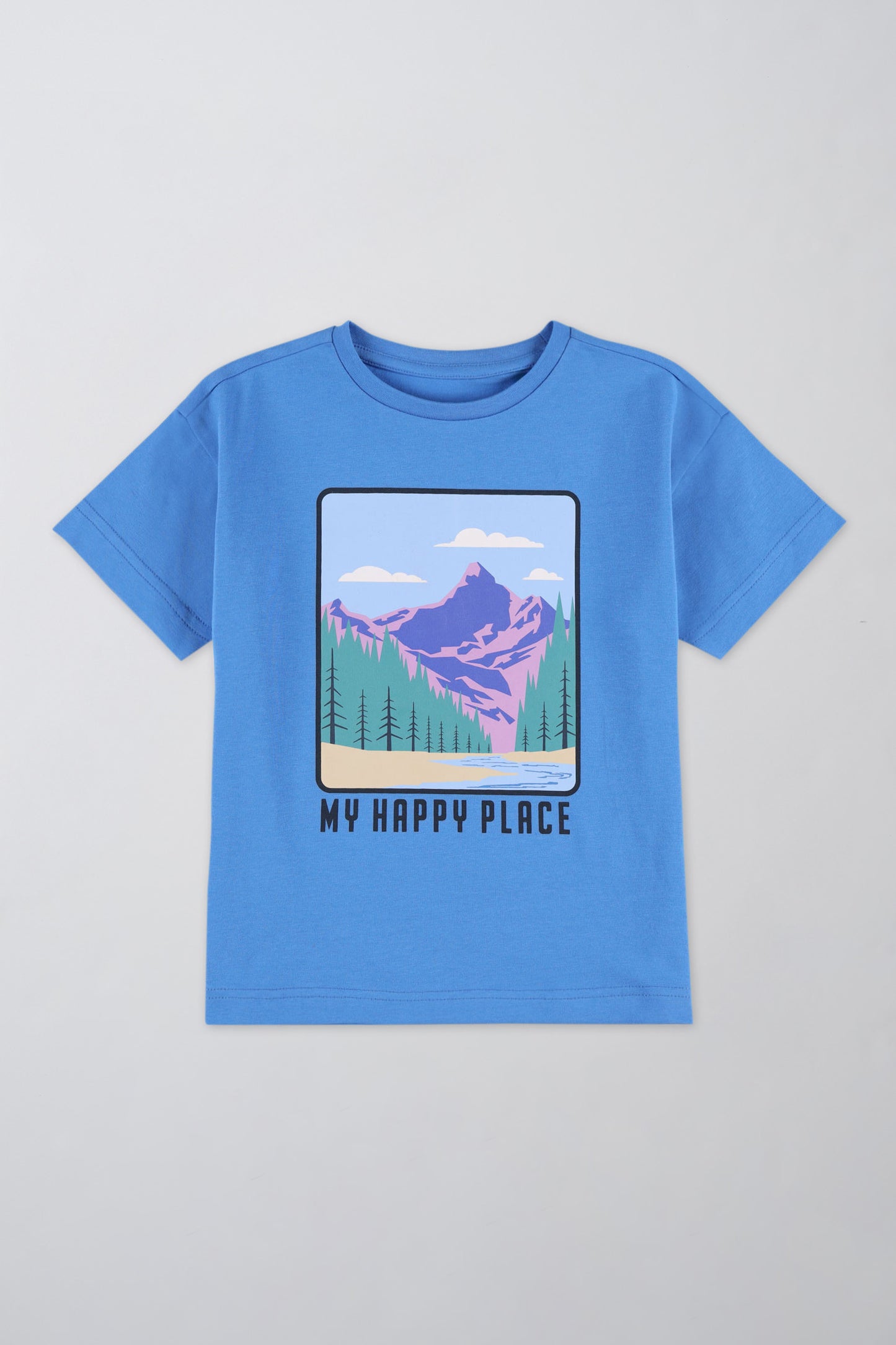 T-shirt léger en coton - Enfant garçon && BLEU