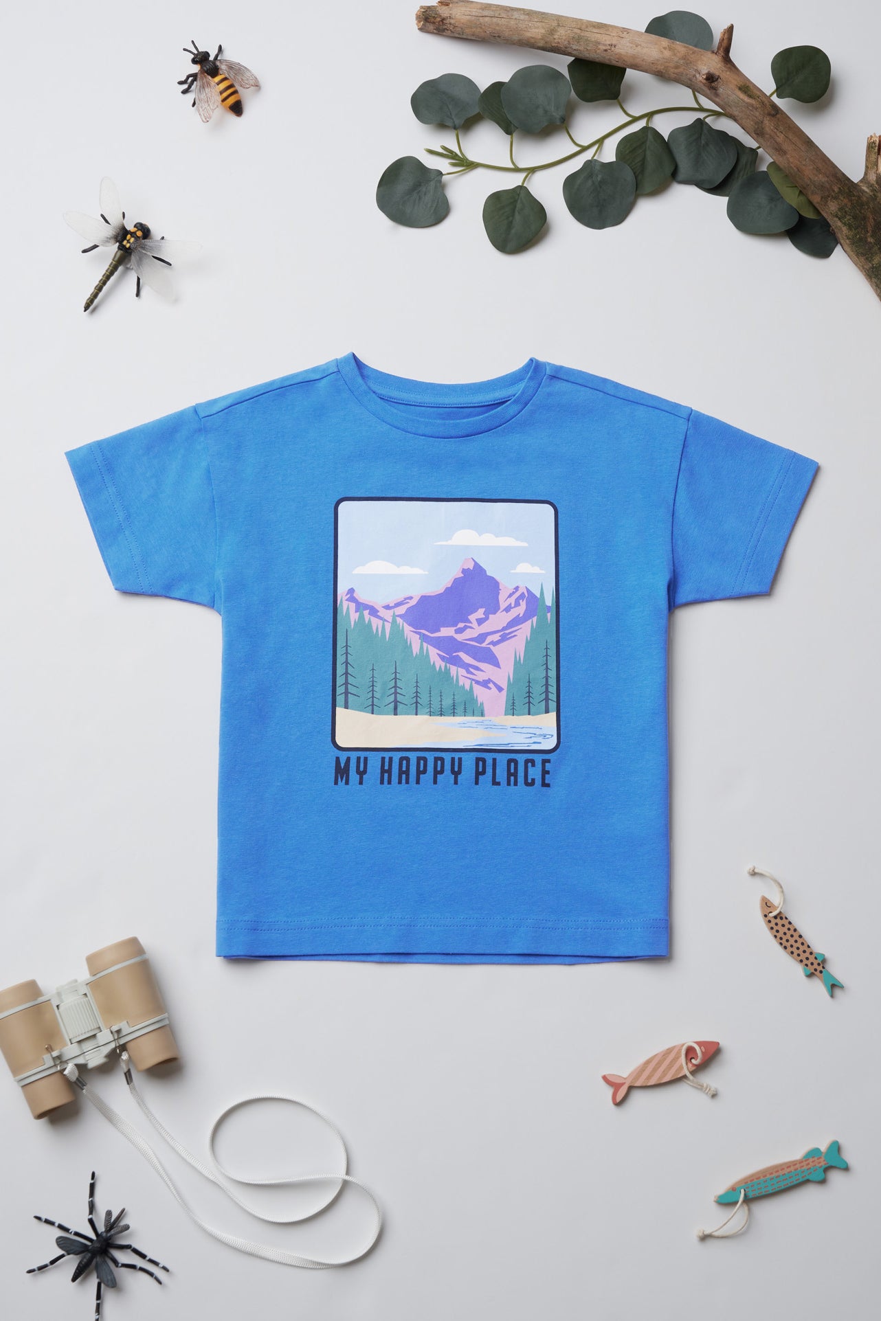 T-shirt léger en coton - Enfant garçon && BLEU