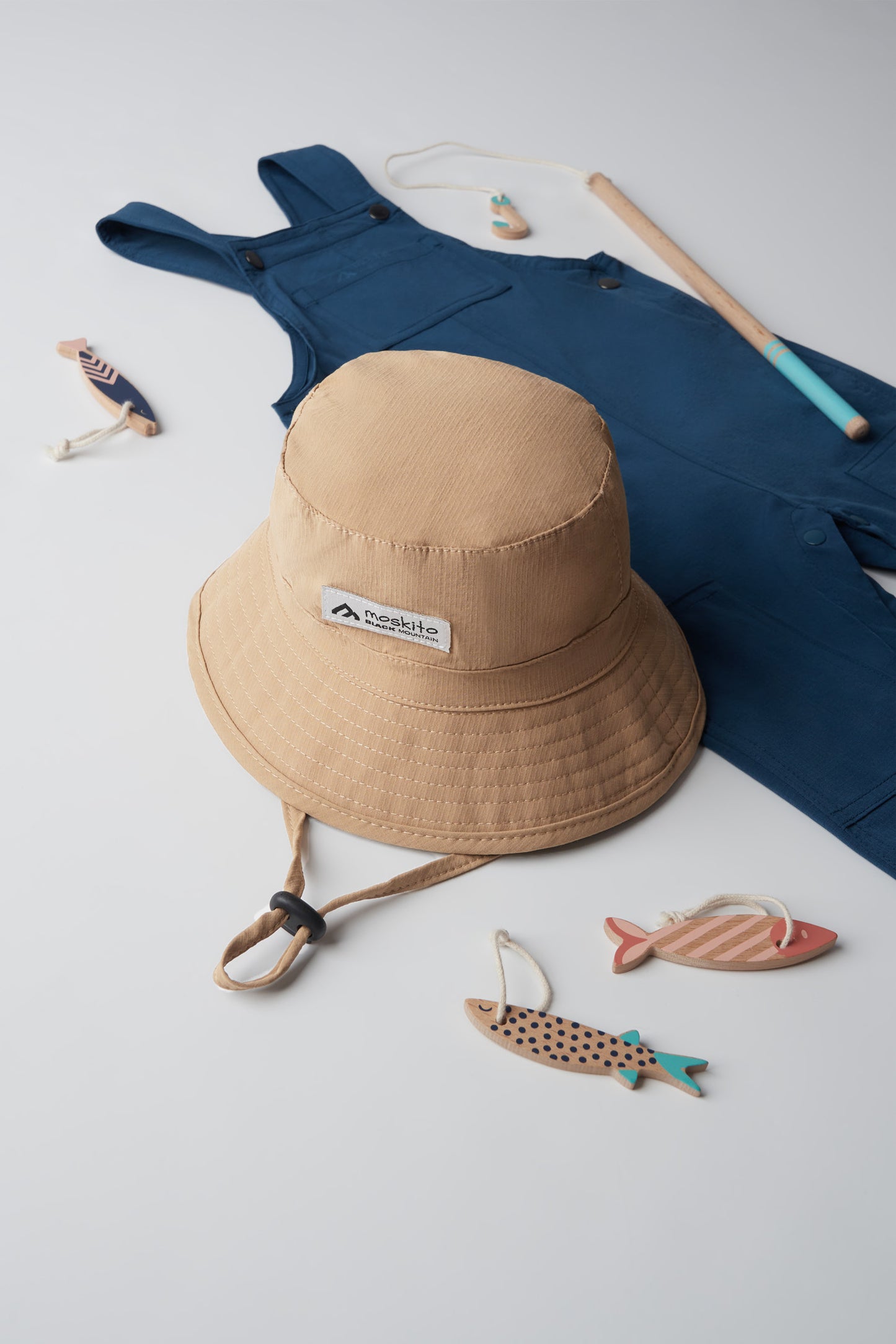 Chapeau cloche minimaliste en ripstop - Enfant garçon && BRUN