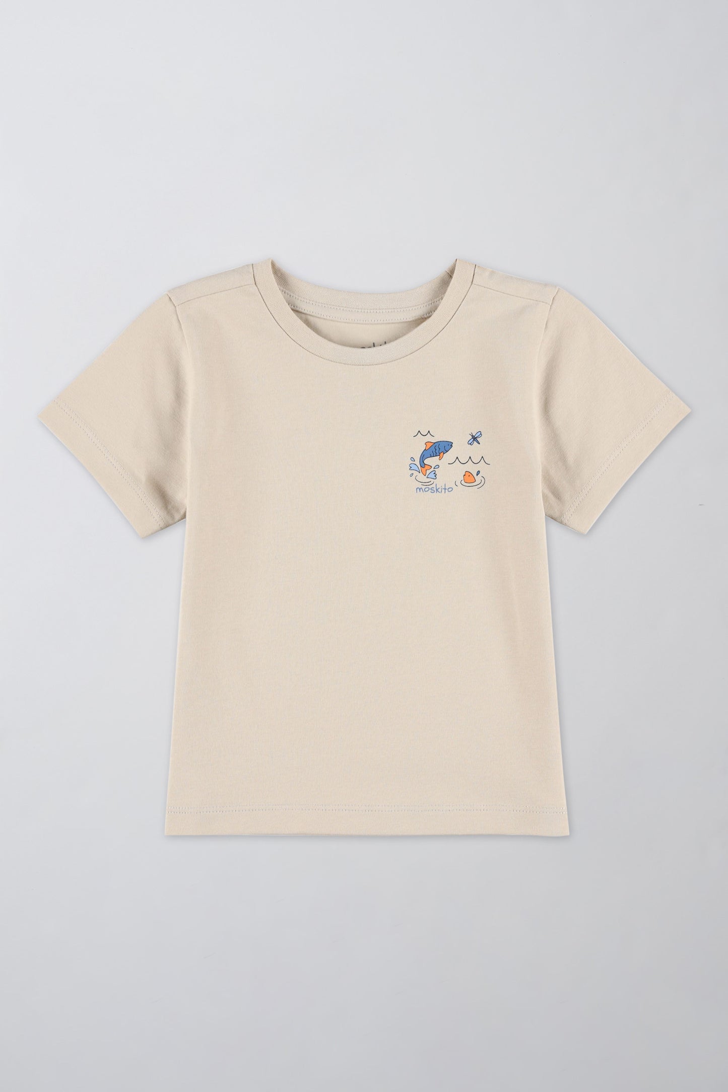 T-shirt respirant en coton - Bébé garçon && BEIGE
