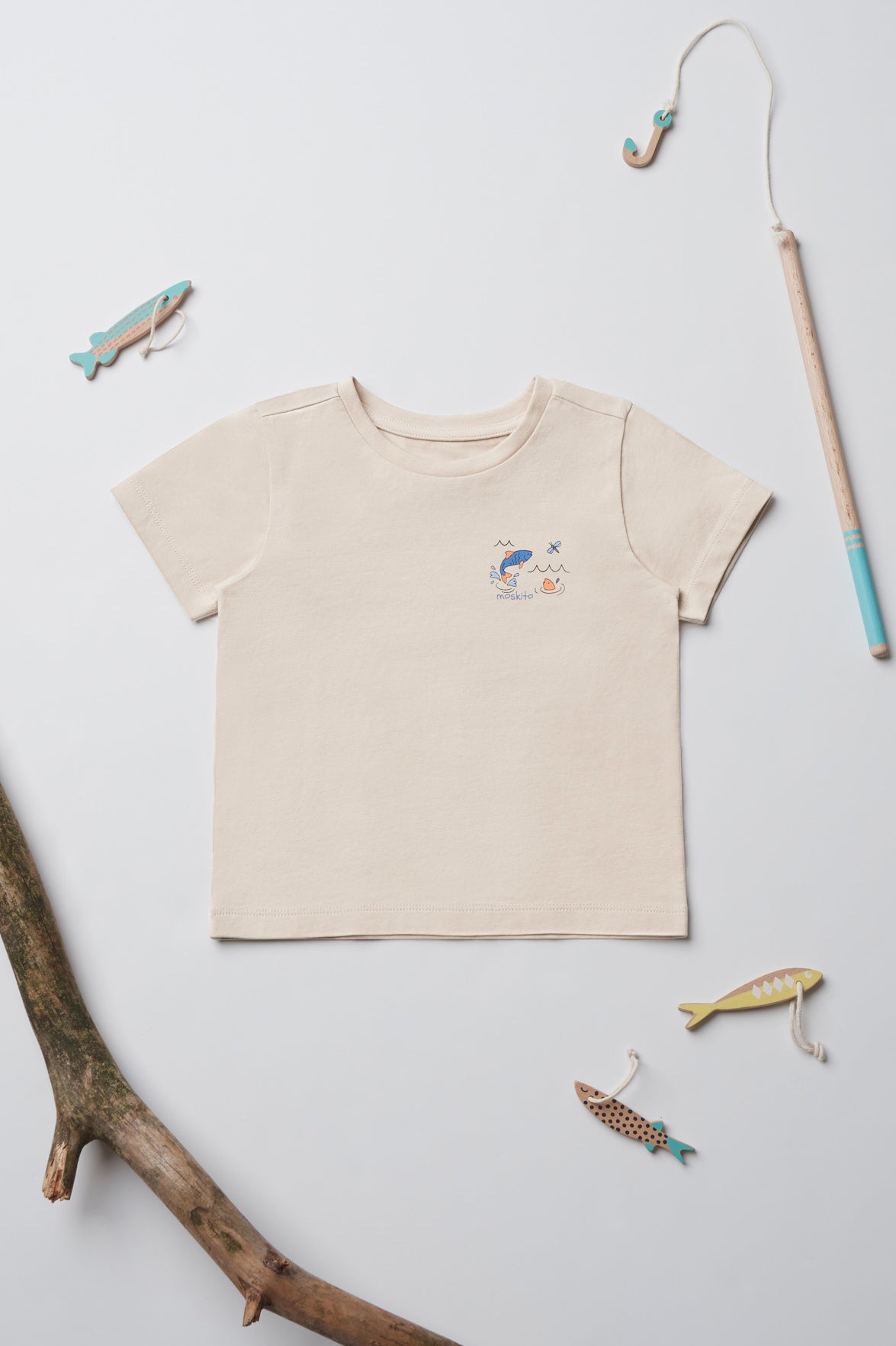 T-shirt respirant en coton - Bébé garçon && BEIGE