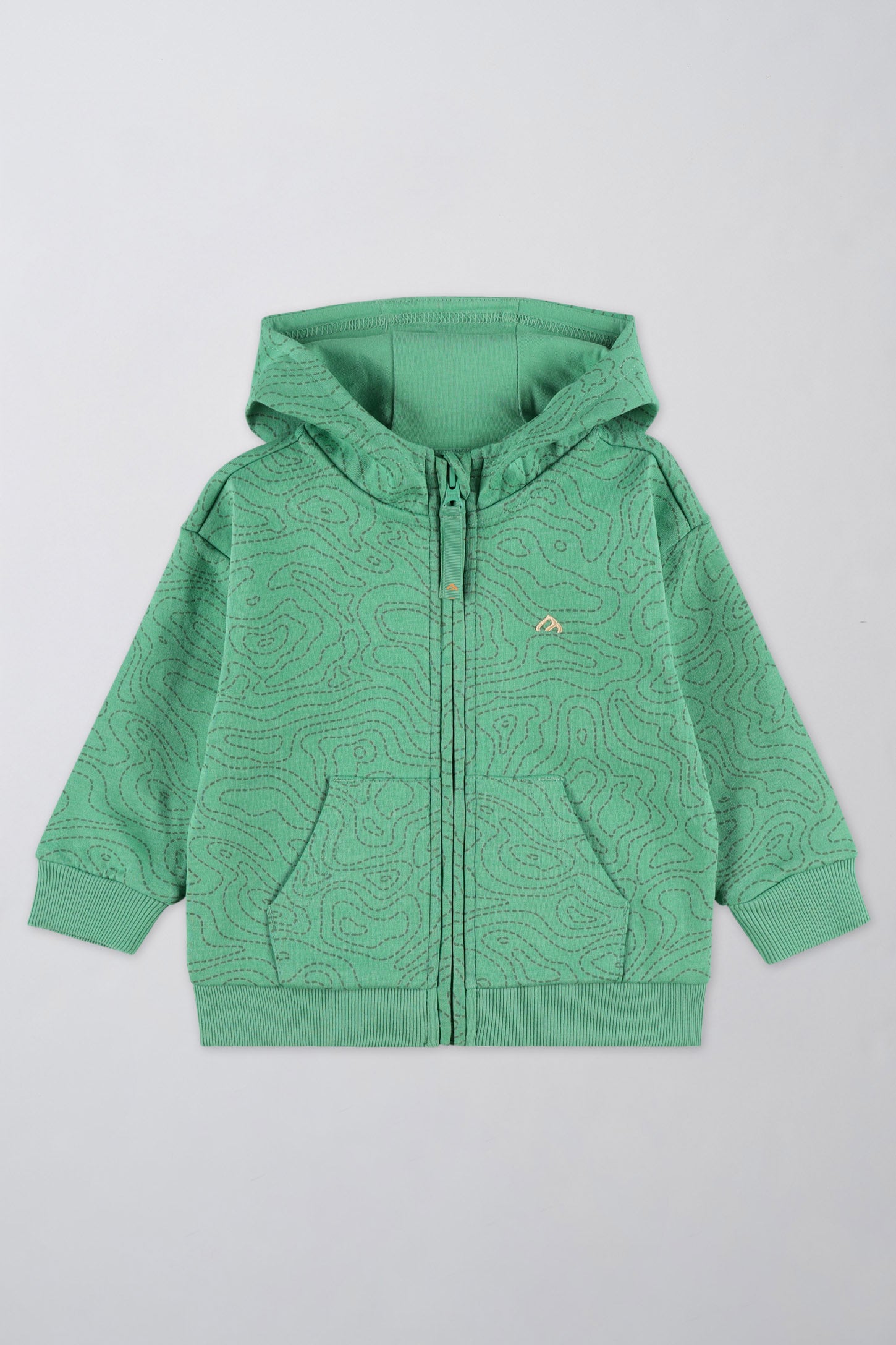 Veste en coton ouaté à capuchon - Bébé garçon && VERT/MULTI