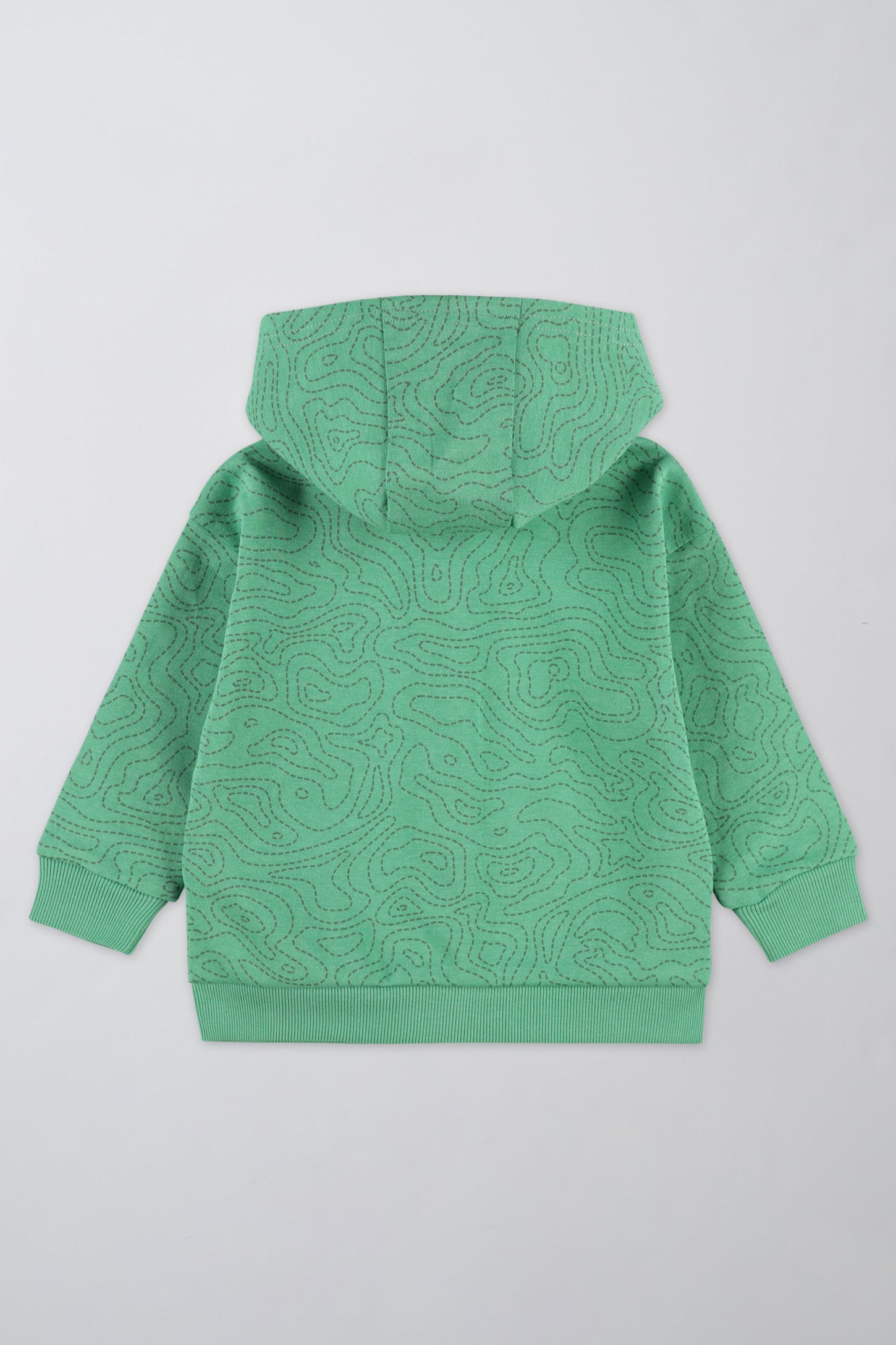 Veste en coton ouaté à capuchon - Bébé garçon && VERT/MULTI