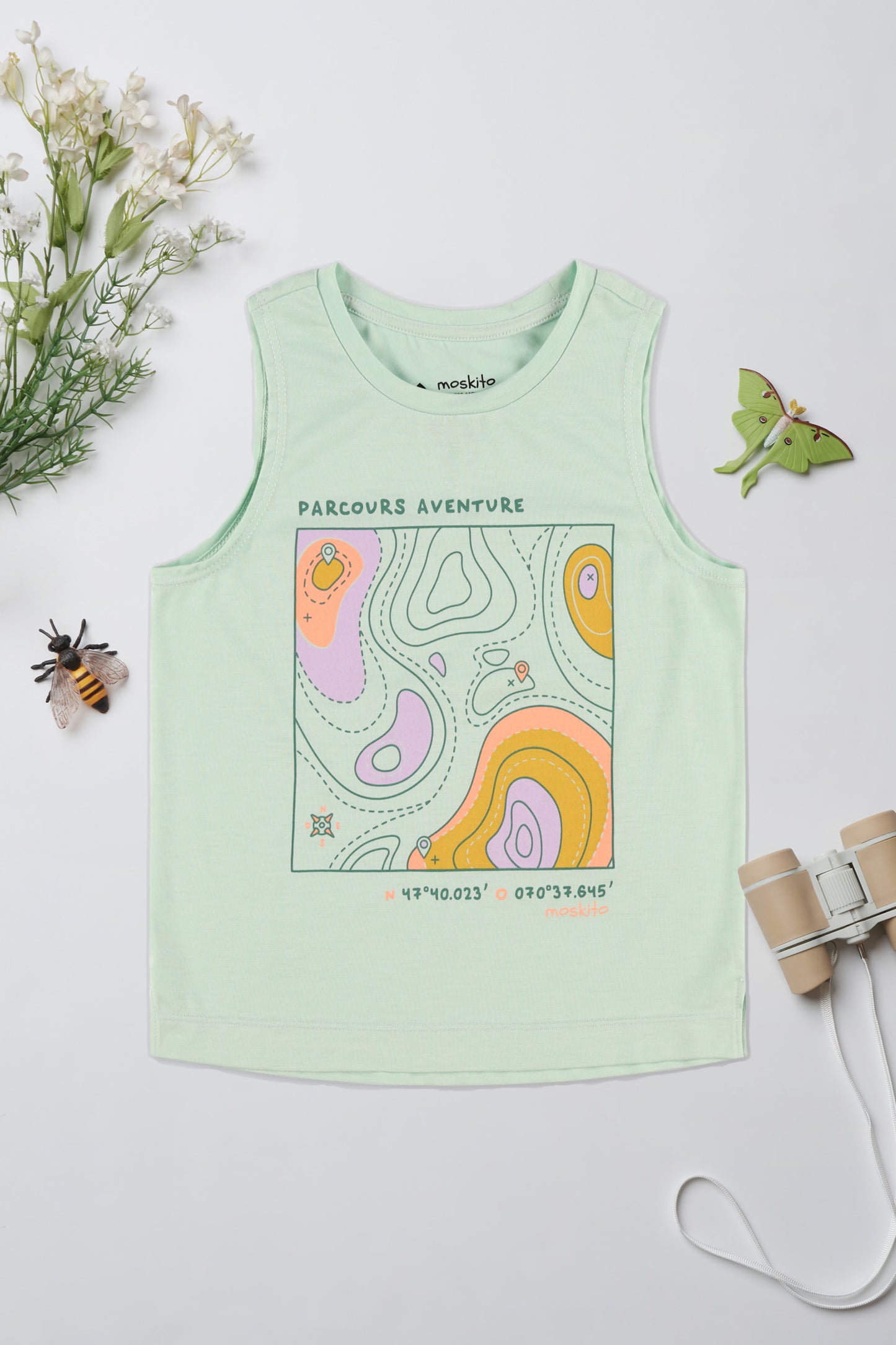 Camisole légère en lyocell - Enfant fille && VERT