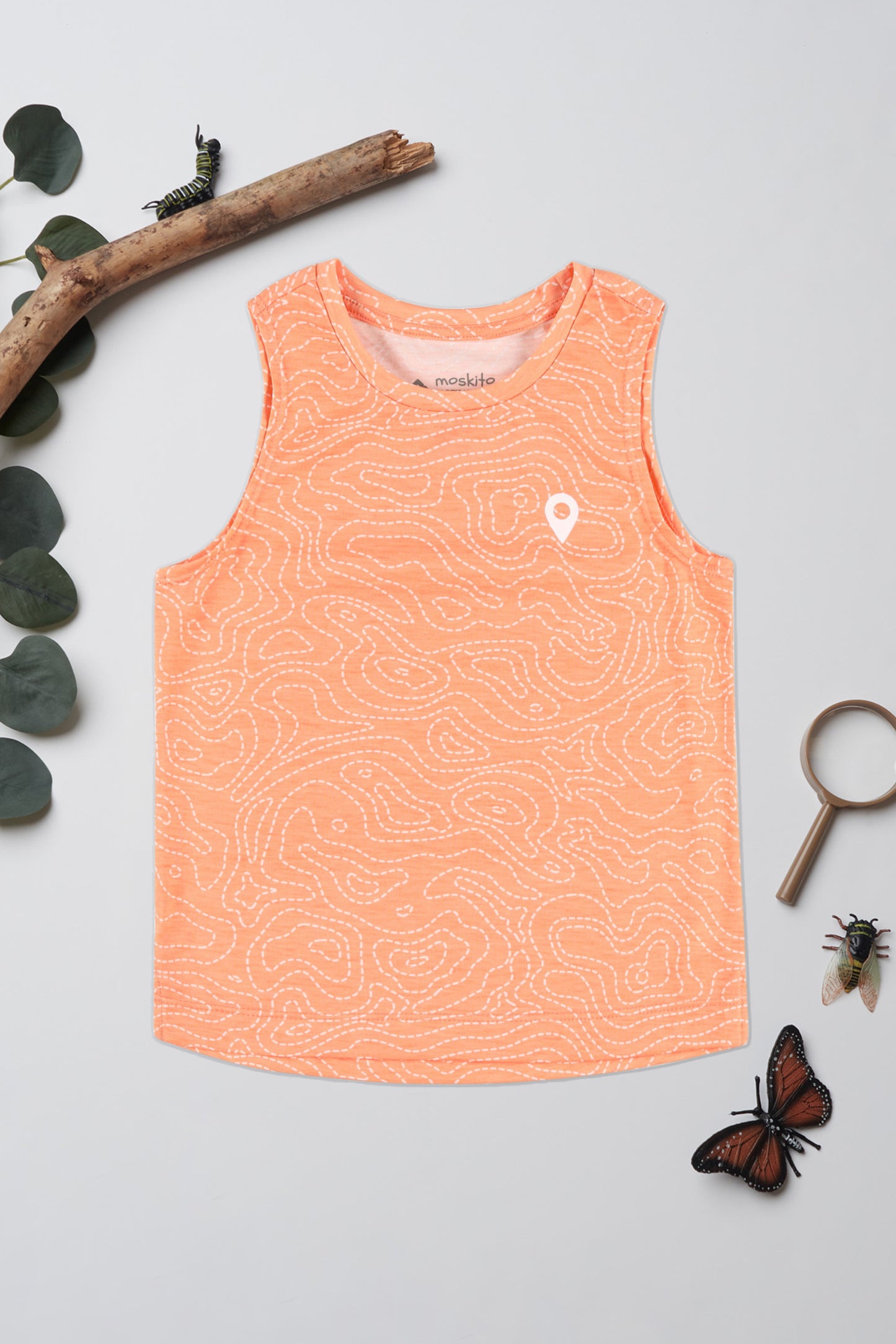 Camisole légère en lyocell - Enfant fille && ORANGE