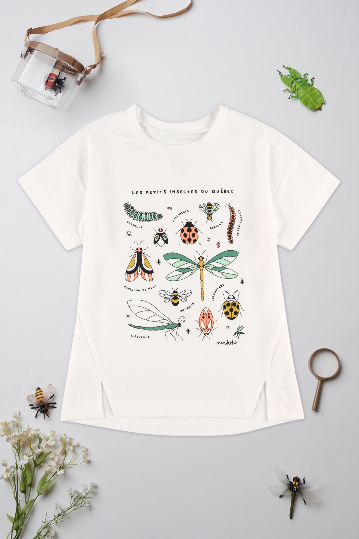 T-shirt léger en lyocell - Enfant fille && BLANC