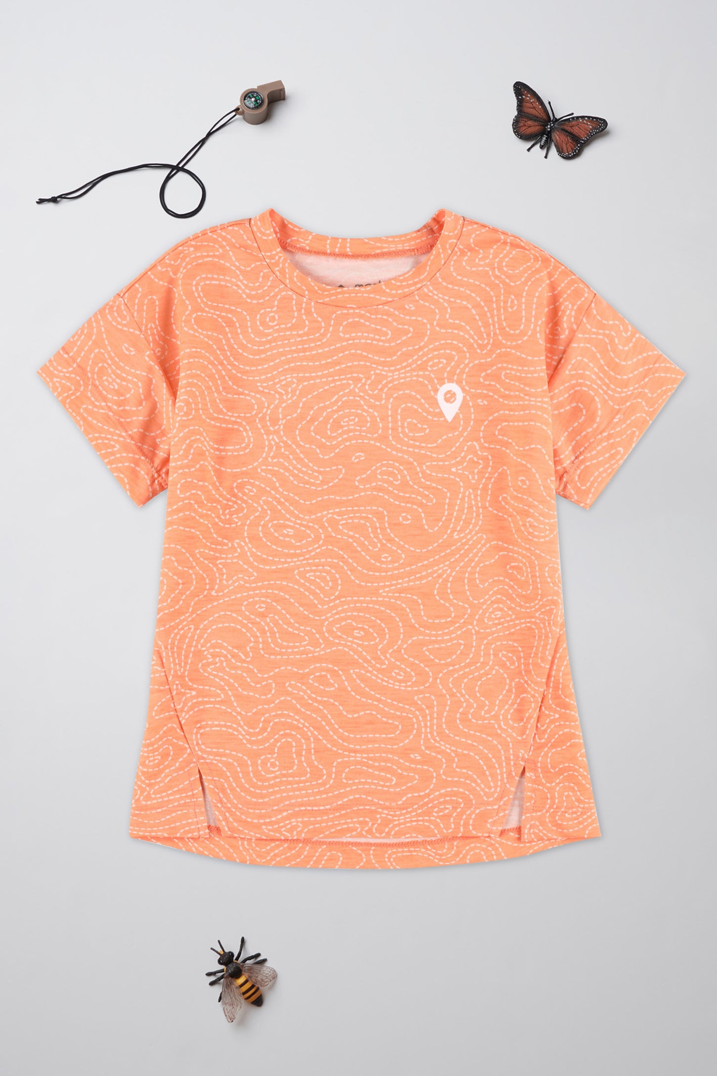 T-shirt léger en lyocell - Enfant fille && ORANGE