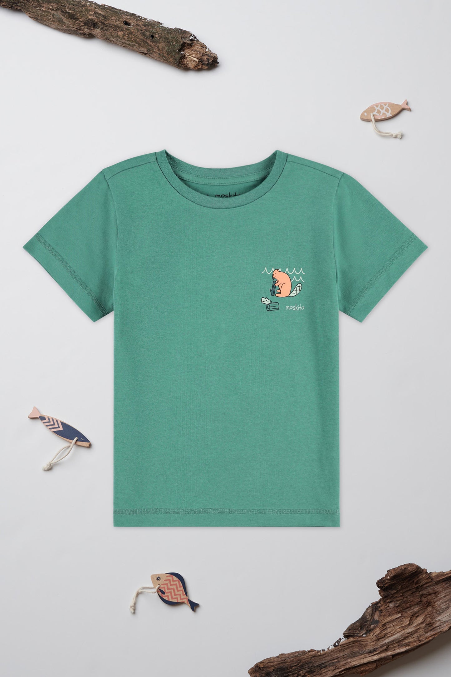T-shirt respirant en coton - Enfant fille && VERT