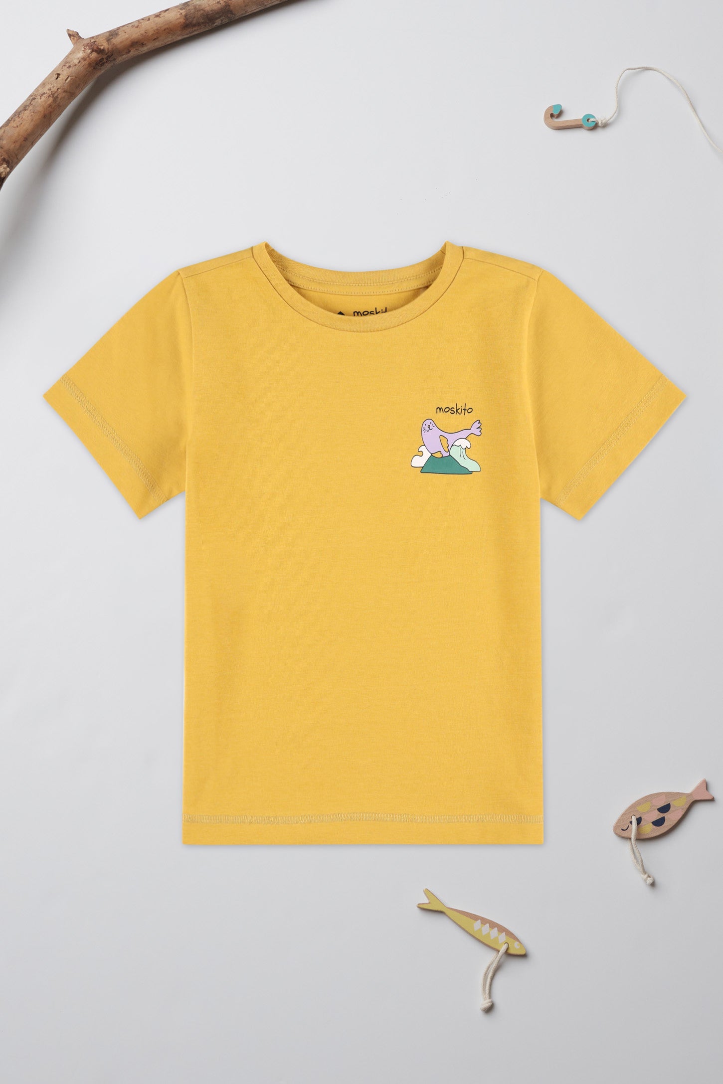 T-shirt respirant en coton - Enfant fille && JAUNE