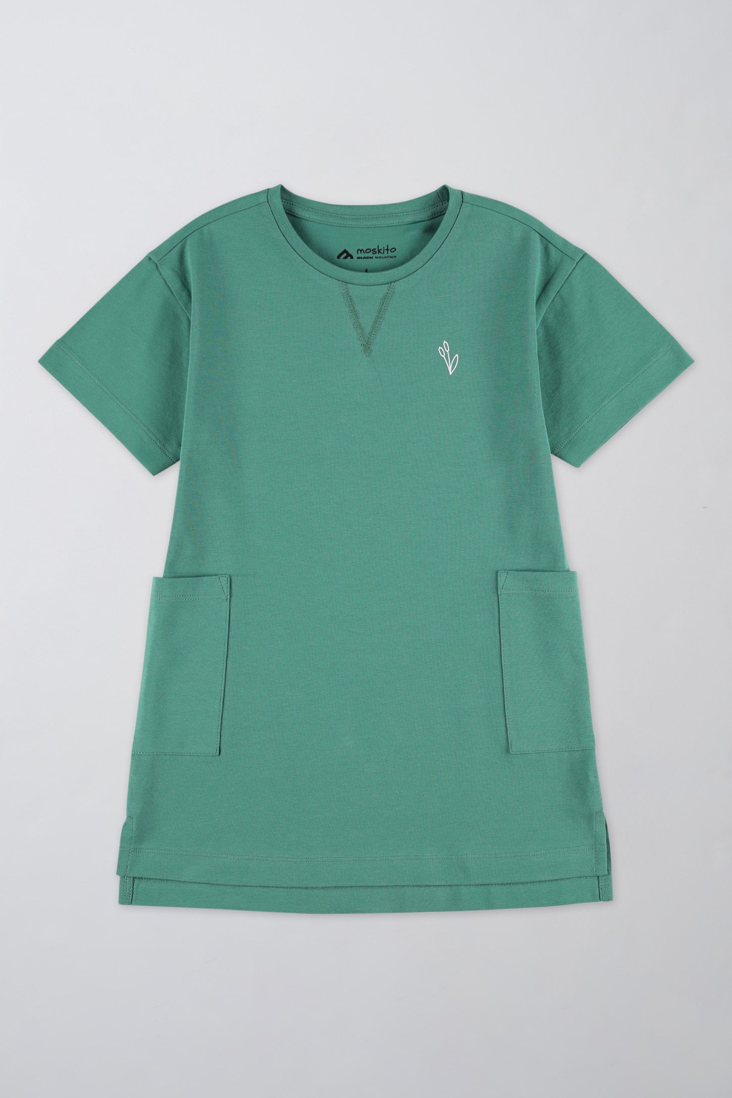 Robe t-shirt respirante en coton - Enfant fille && VERT