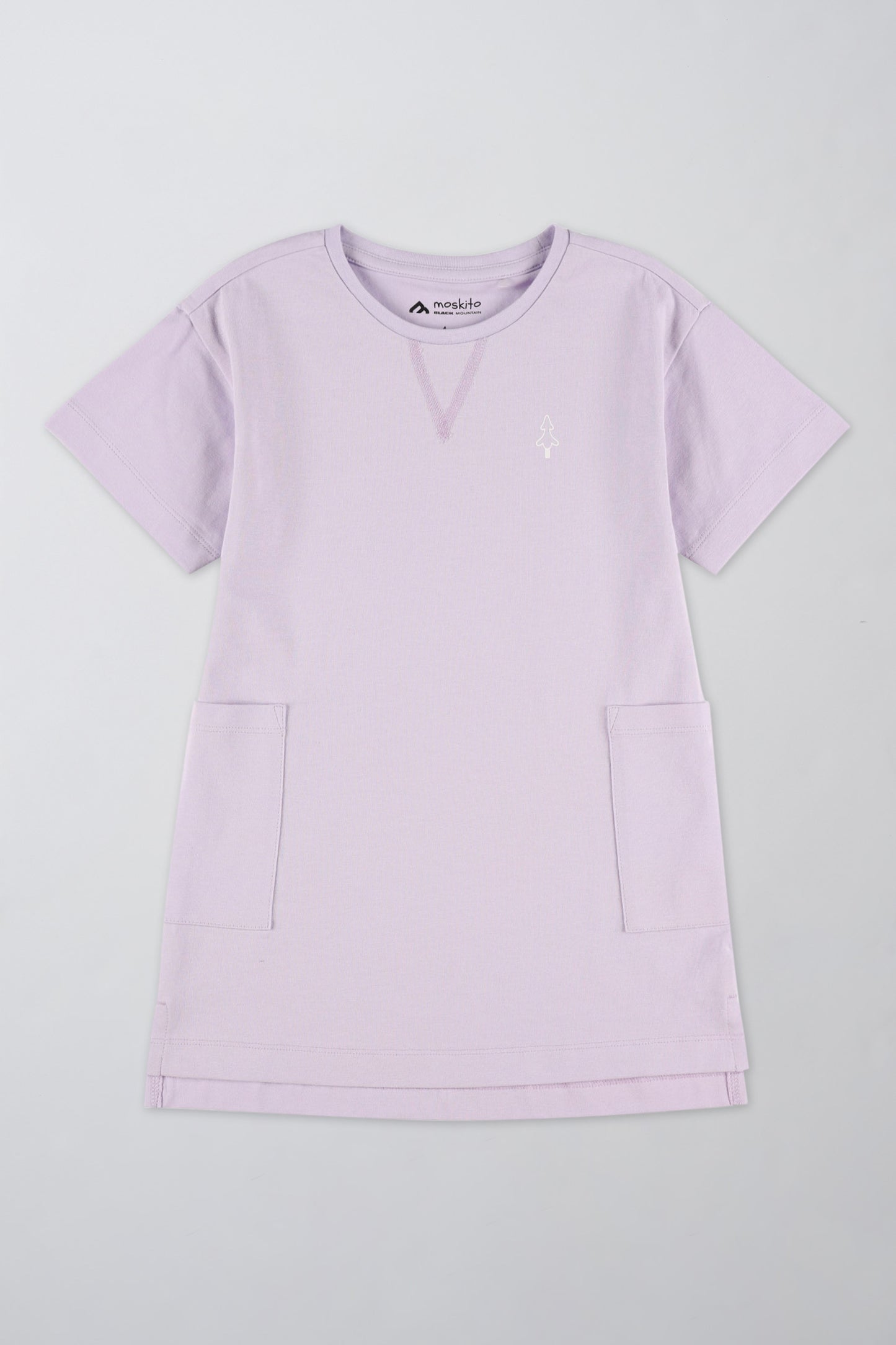 Robe t-shirt respirante en coton - Enfant fille && LILAS