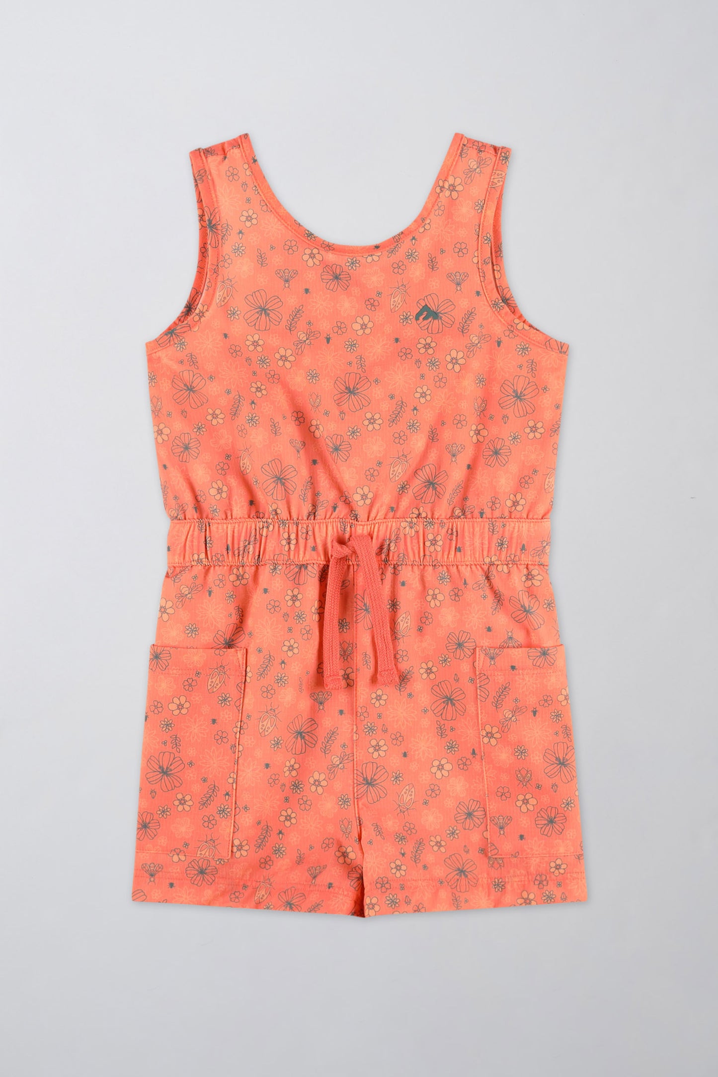 Combi-short résistant en ripstop - Enfant fille && ORANGE MULTI