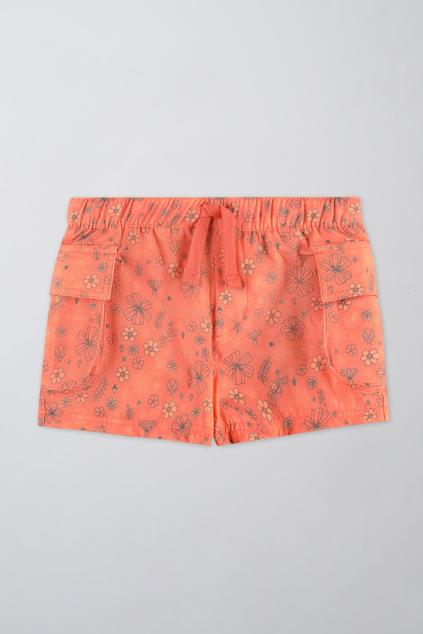 Short en ripstop - Enfant fille && ORANGE MULTI