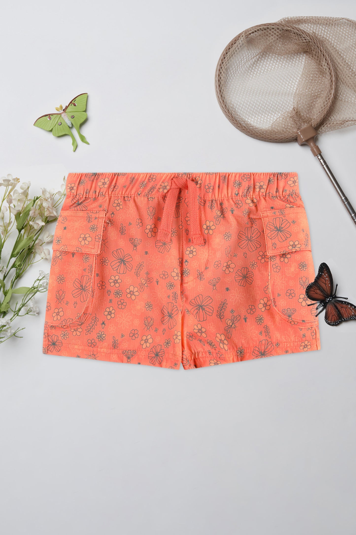 Short en ripstop - Enfant fille && ORANGE MULTI