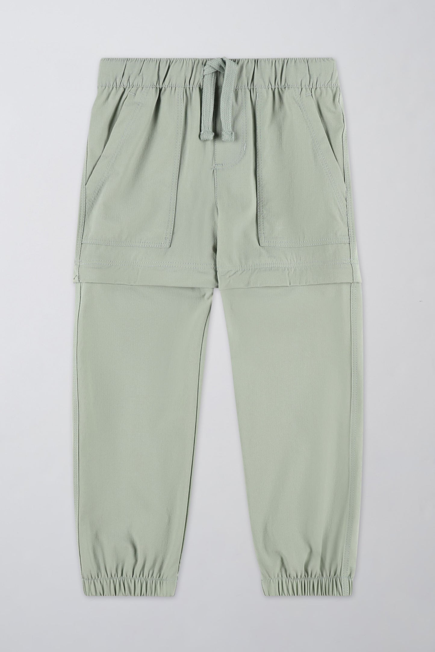 Pantalon résistant convertible en short - Enfant fille && VERT